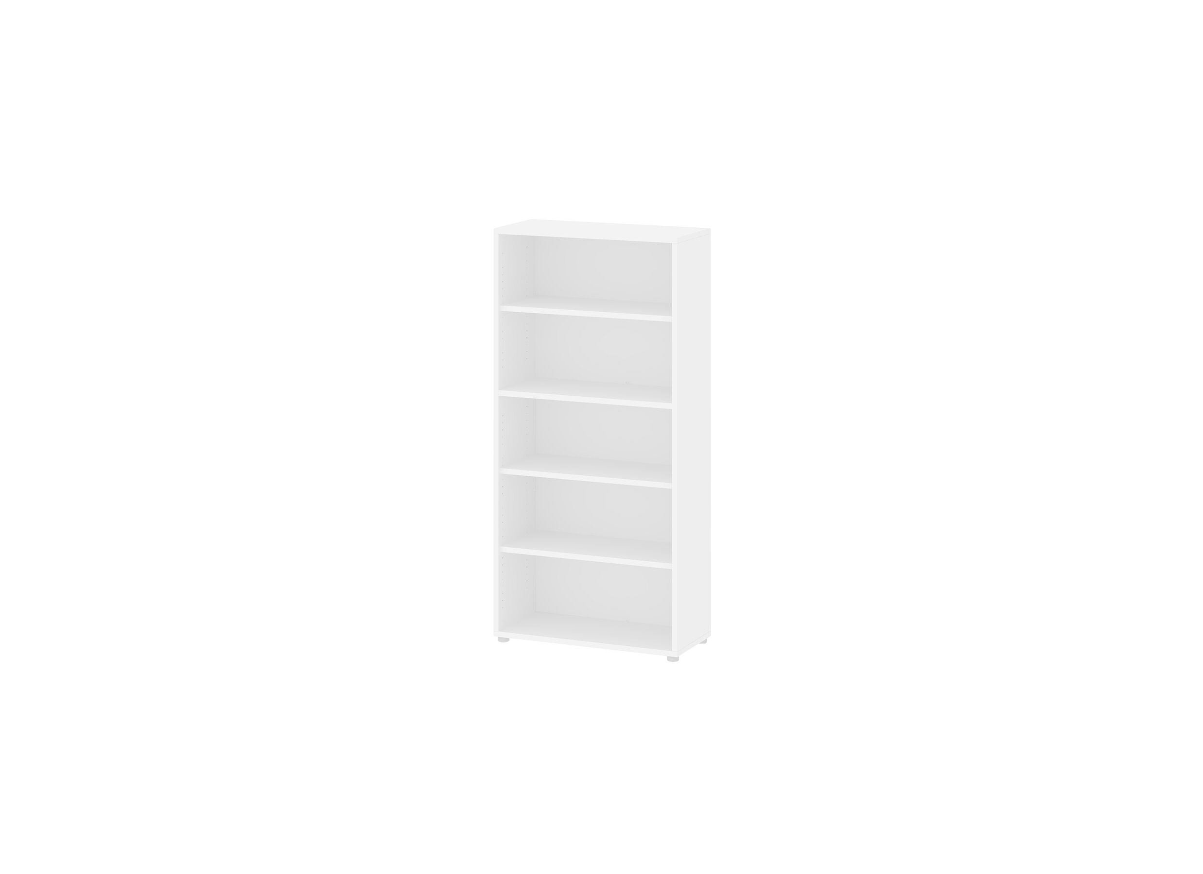 Boekenrek Prima 89x40x186cm - melamine - wit