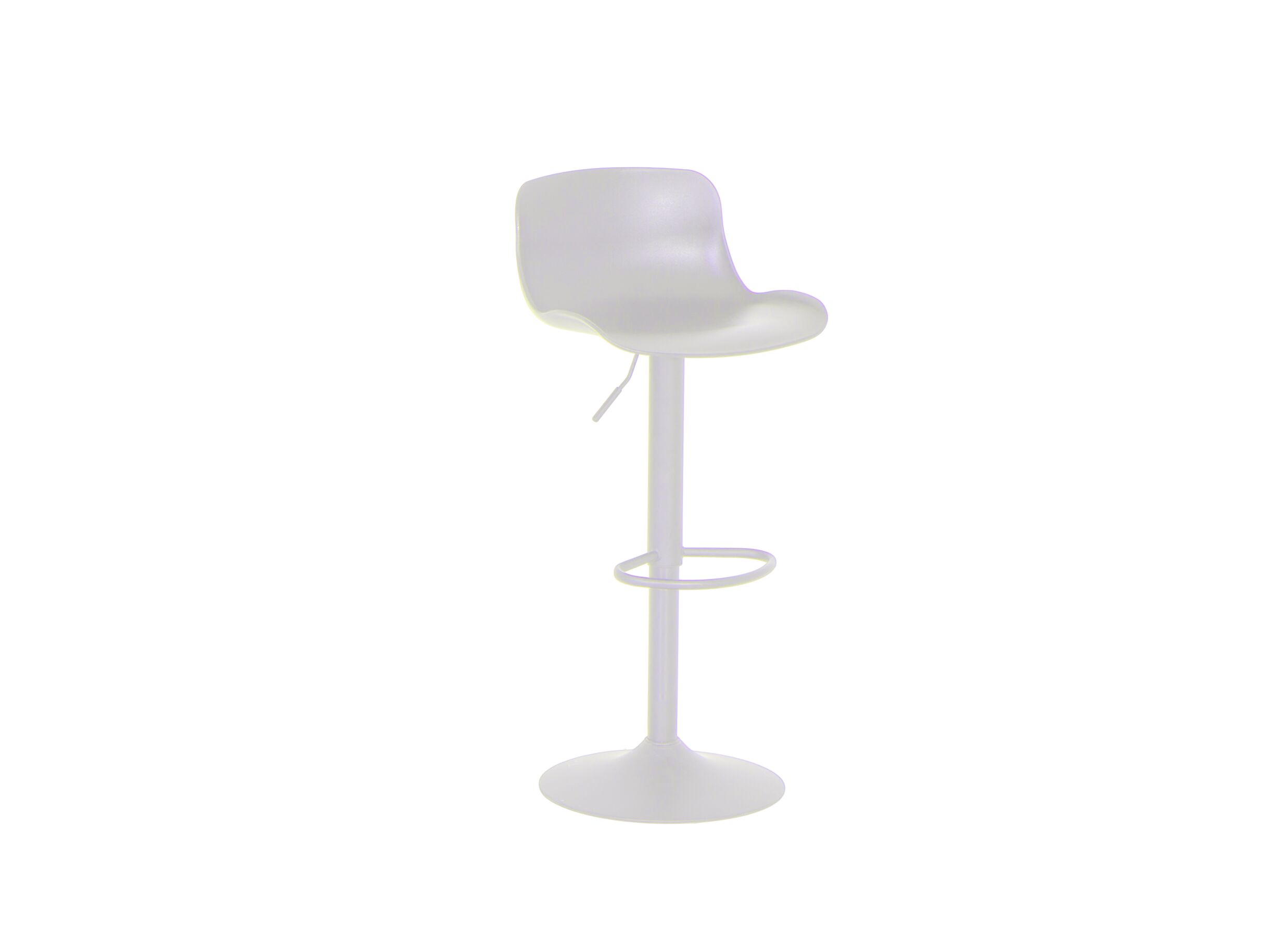Chaise de bar Dune matière synthétique blanc - Chaise de bar Dune HA57-78cm - synthétique - blanc