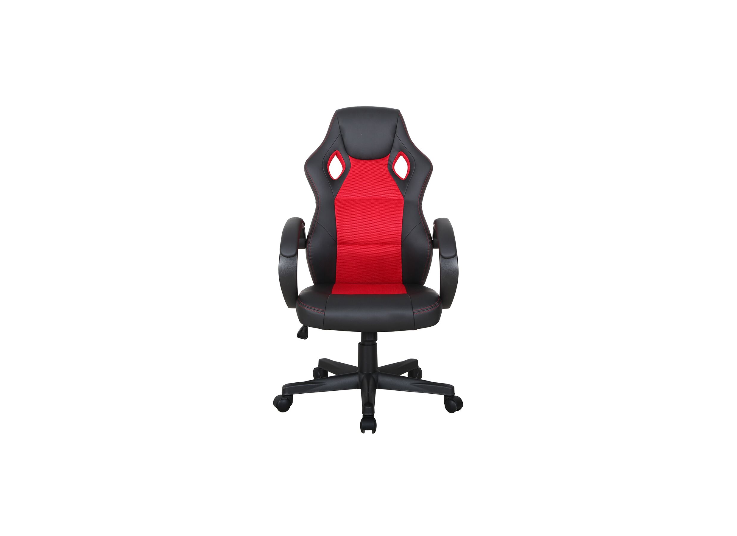 Aperçu - Chaise gamer Compass 59x65x106cm - similicuir - noir & rouge