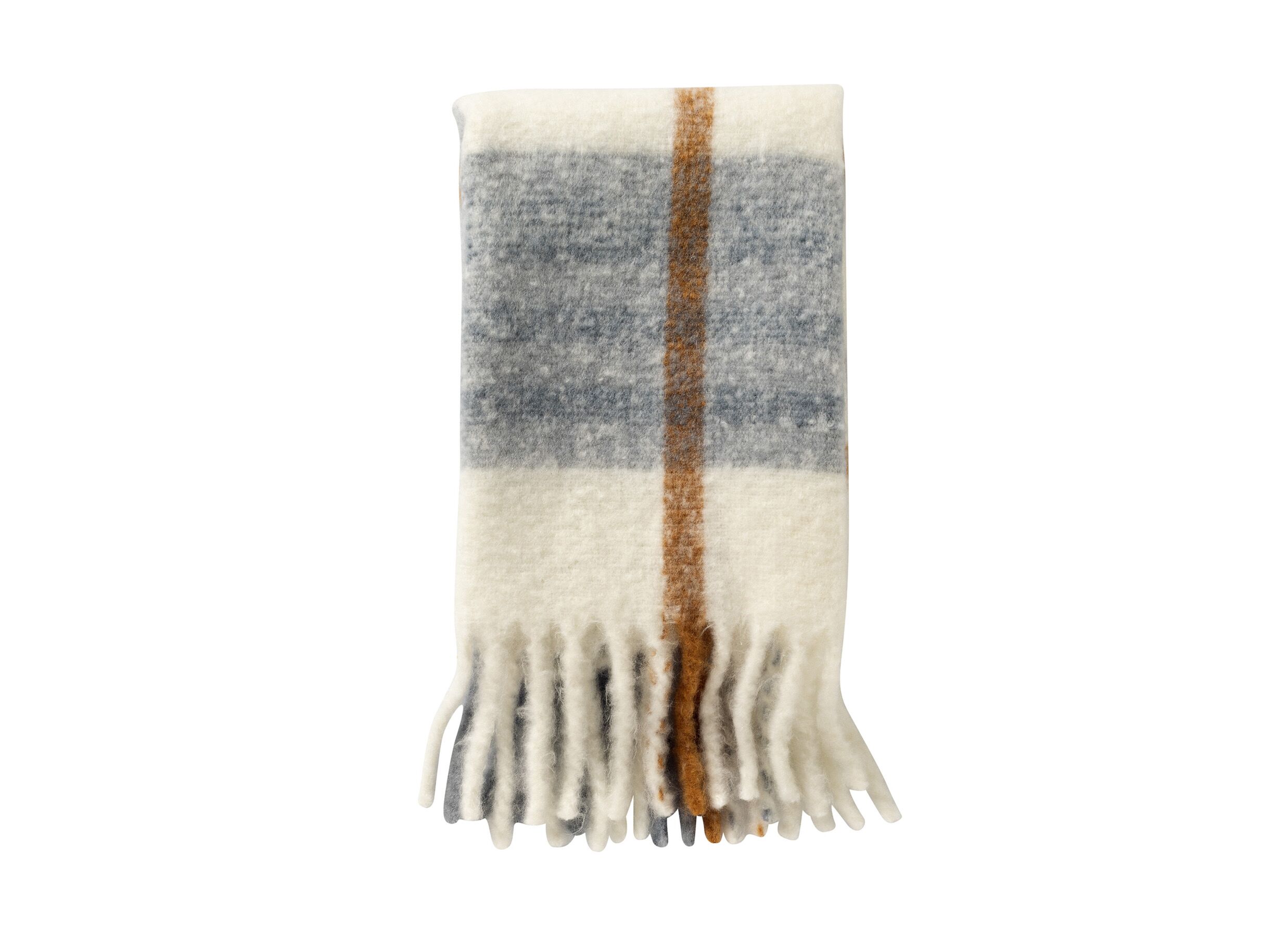 Hoofdfoto - Plaid Jamie 130x170cm - acryl & poly & wol - sterling blue