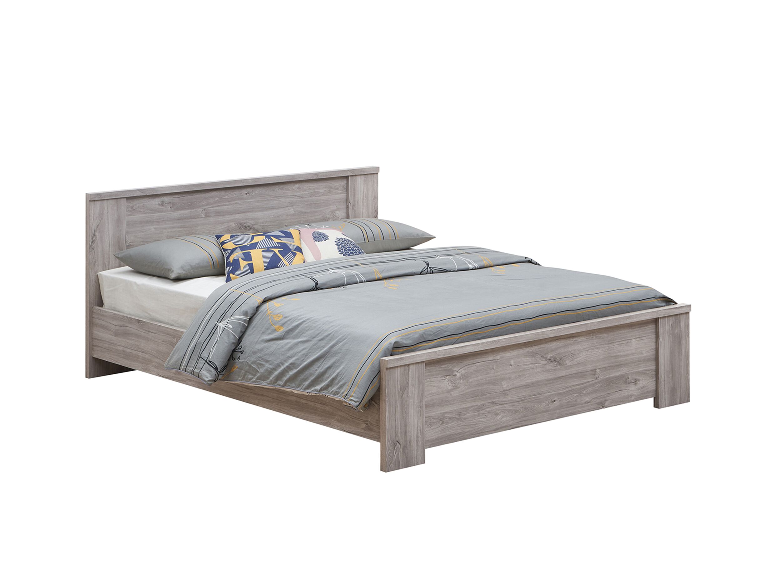 Bed Elias 180x200cm - decor - grijze eik