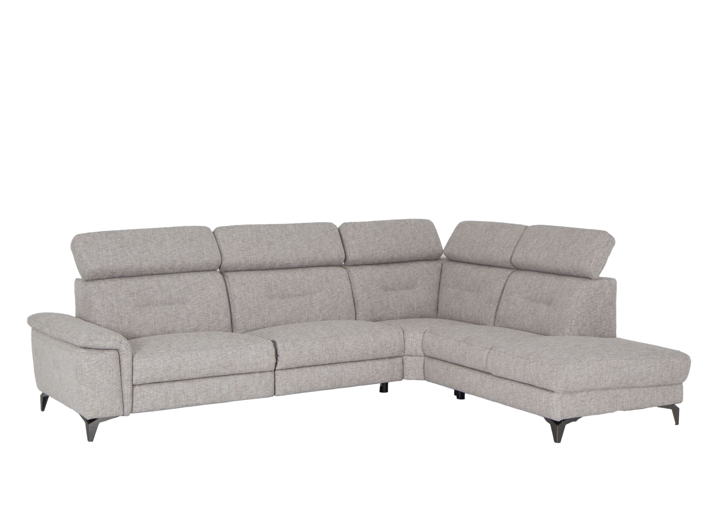 Canapé d'angle Cosa 295x229cm - tissu - gris