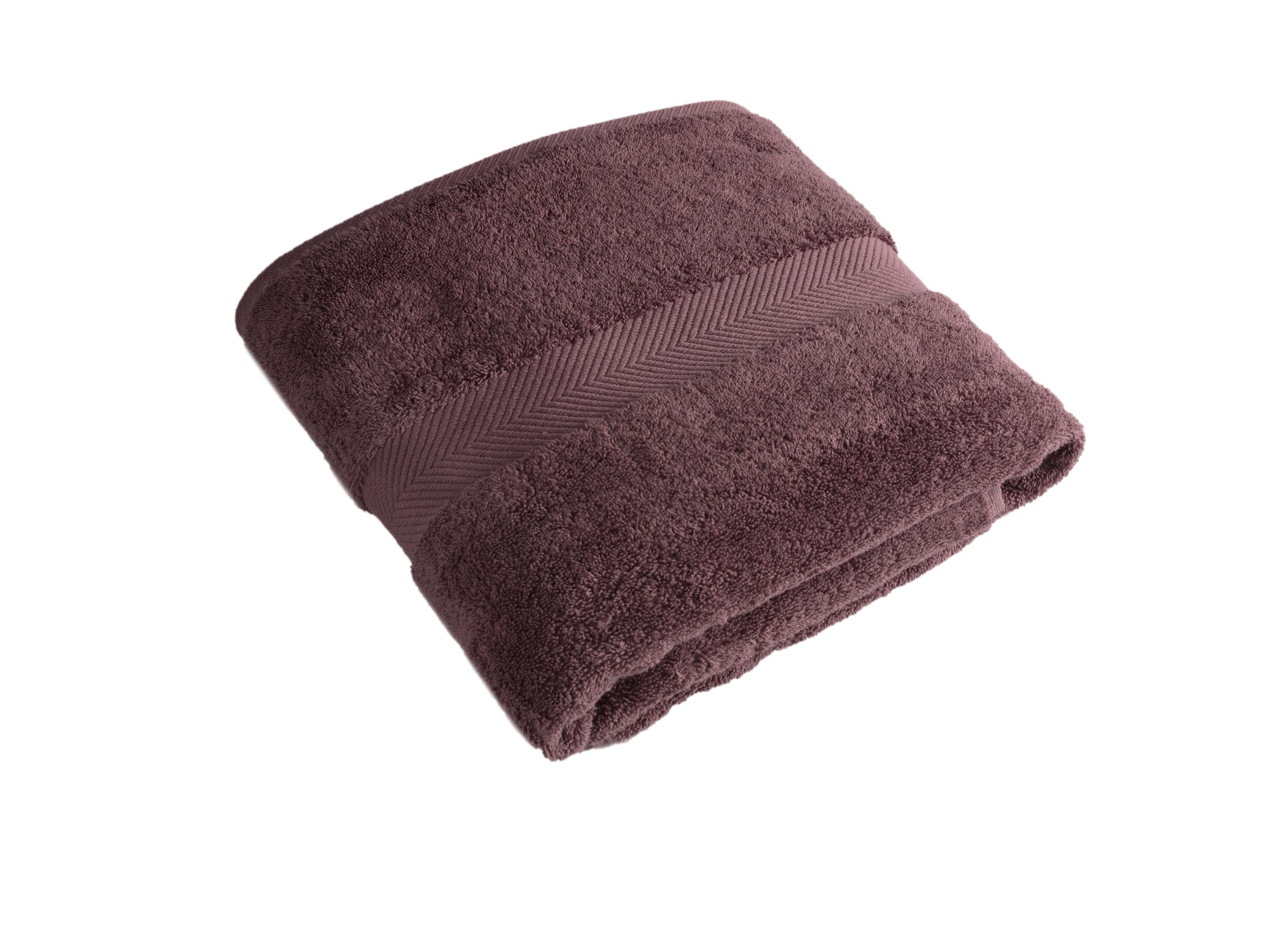 Drap de bain Royal Touch 65x125cm figue - Drap de bain Royal Touch 65x125cm figue