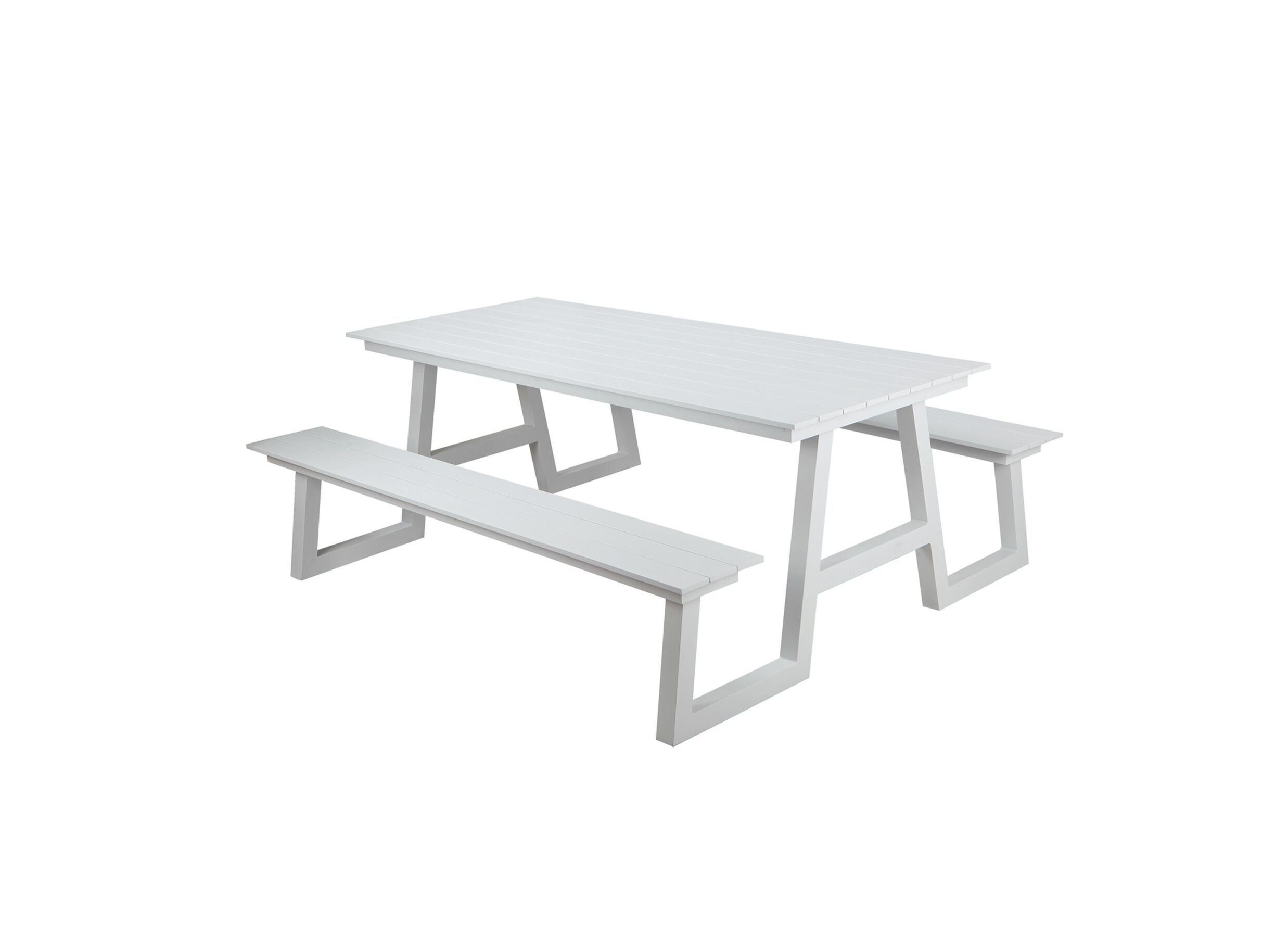 Hoofdfoto - Picknicktafel Santorini 173x200cm - metaal - wit