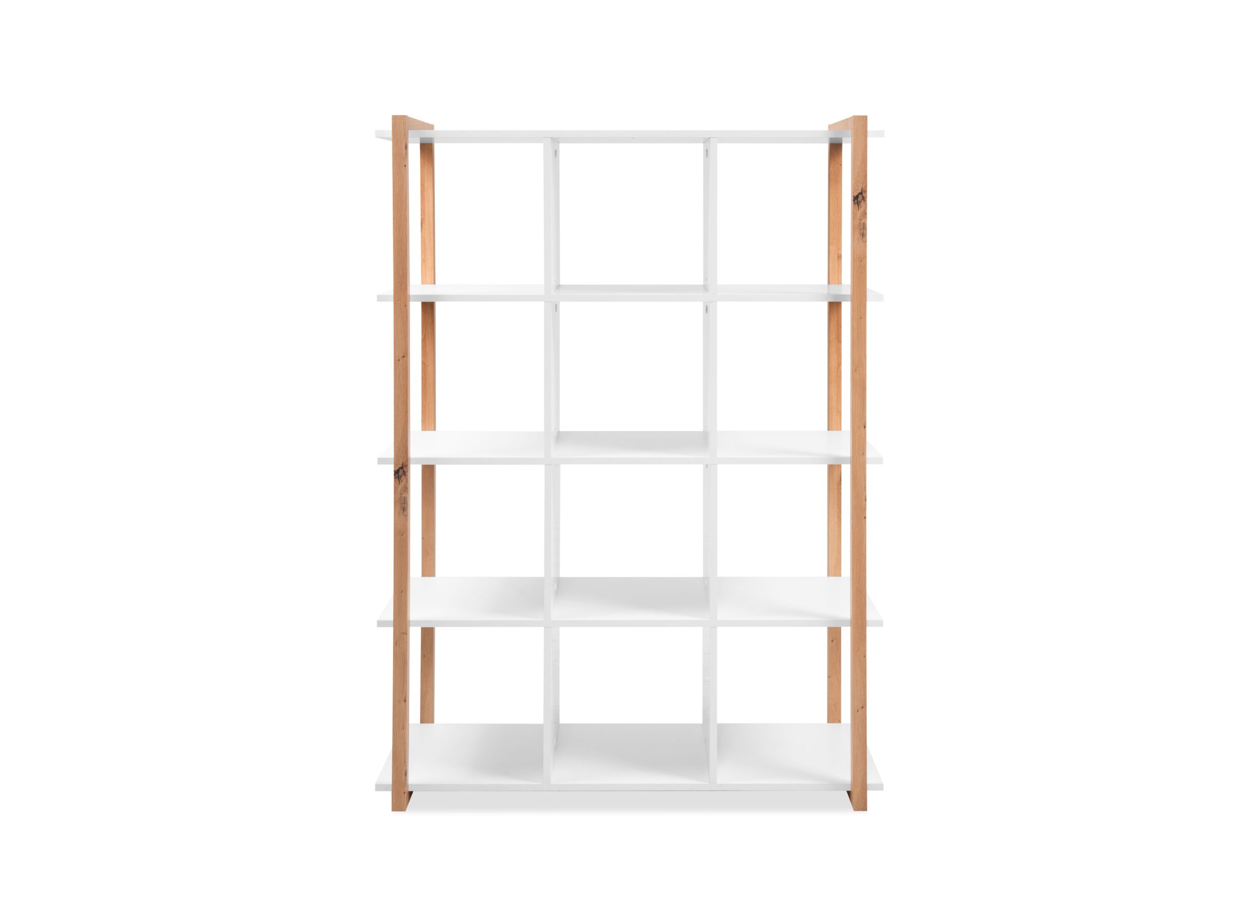 Overzichtsfoto - Boekenrek Denver 107x39x145cm - decor - wit & artisanale eik