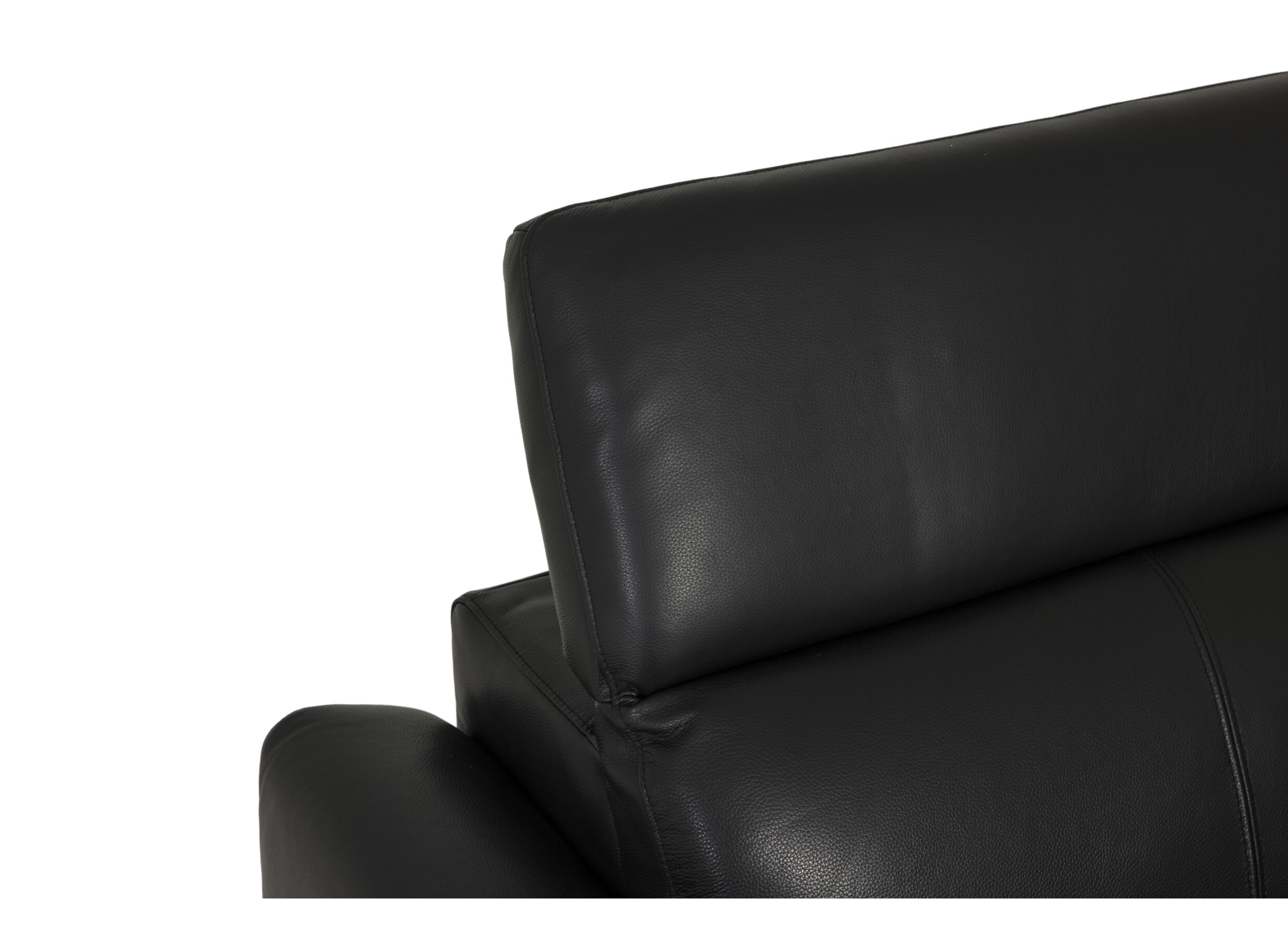 Canapé d'angle Billy 305x243cm - cuir - noir avec relax