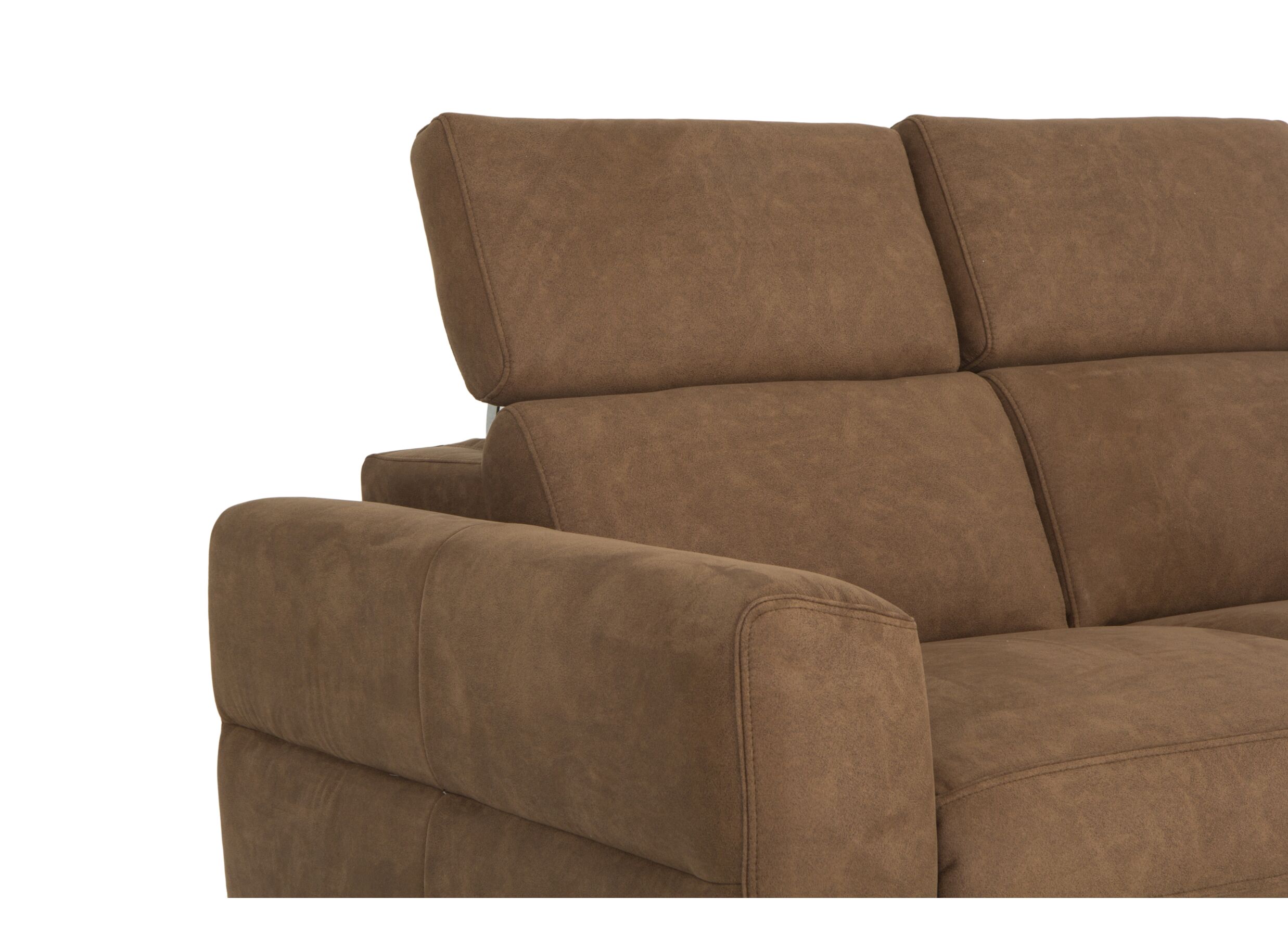 Detailfoto - Zetel Blake 3-zit - stof - cognac met relax