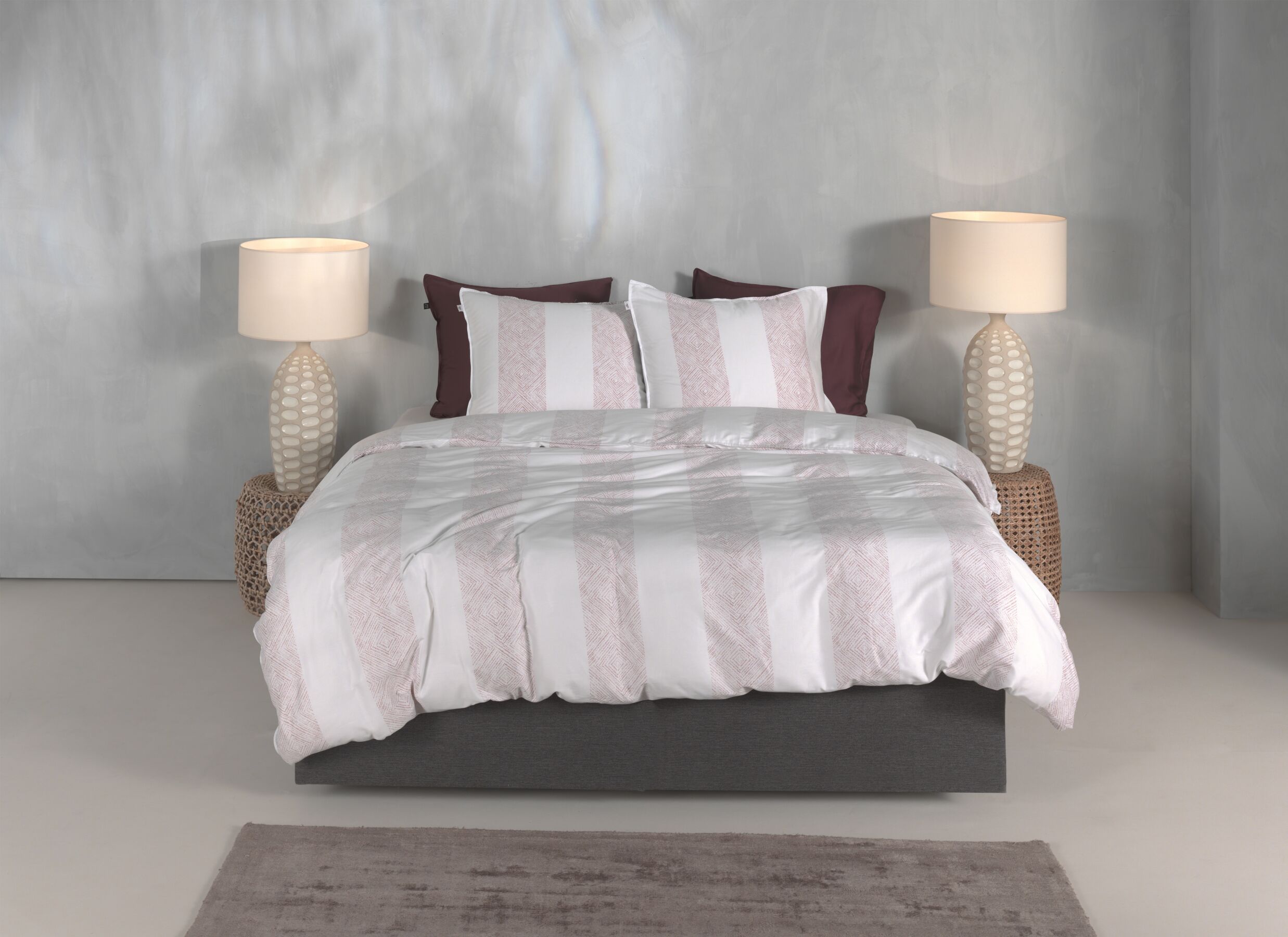 Foto ambiance - Housse de couette 240x220cm - satin de coton - shady pink