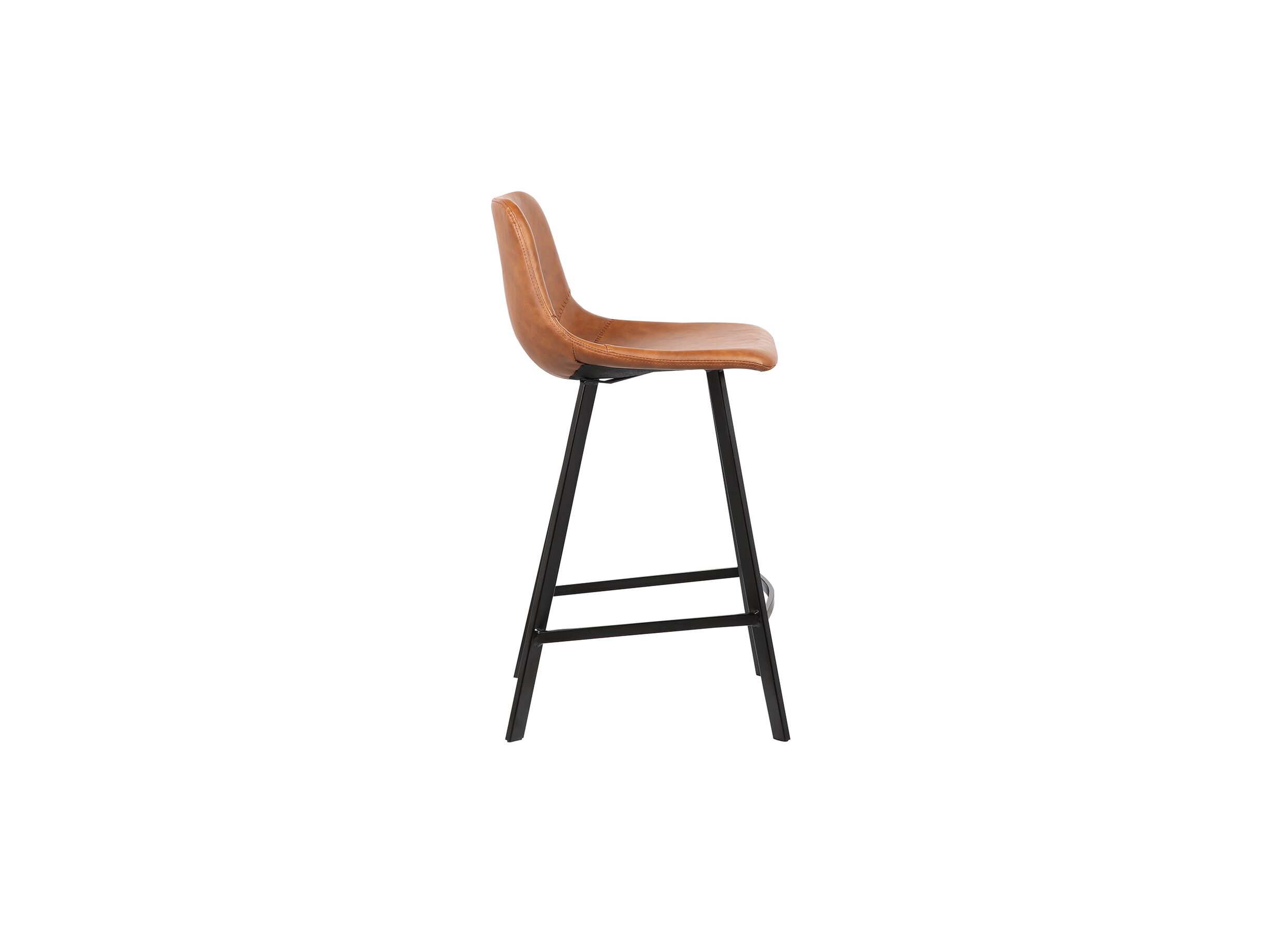 Chaise de bar Spartacus HA65cm - similicuir - cognac