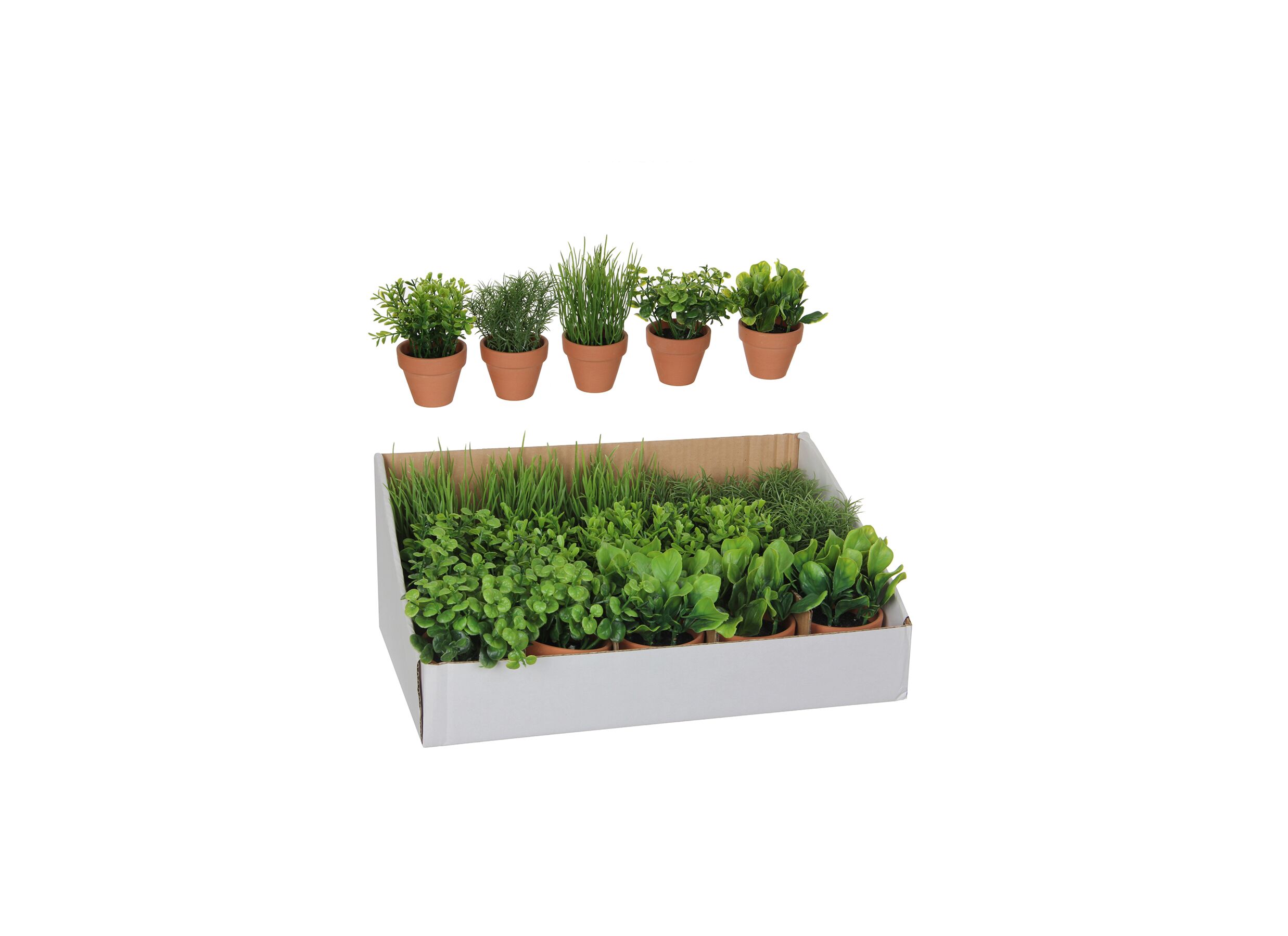 Kunstplant Kruiden in pot H18cm