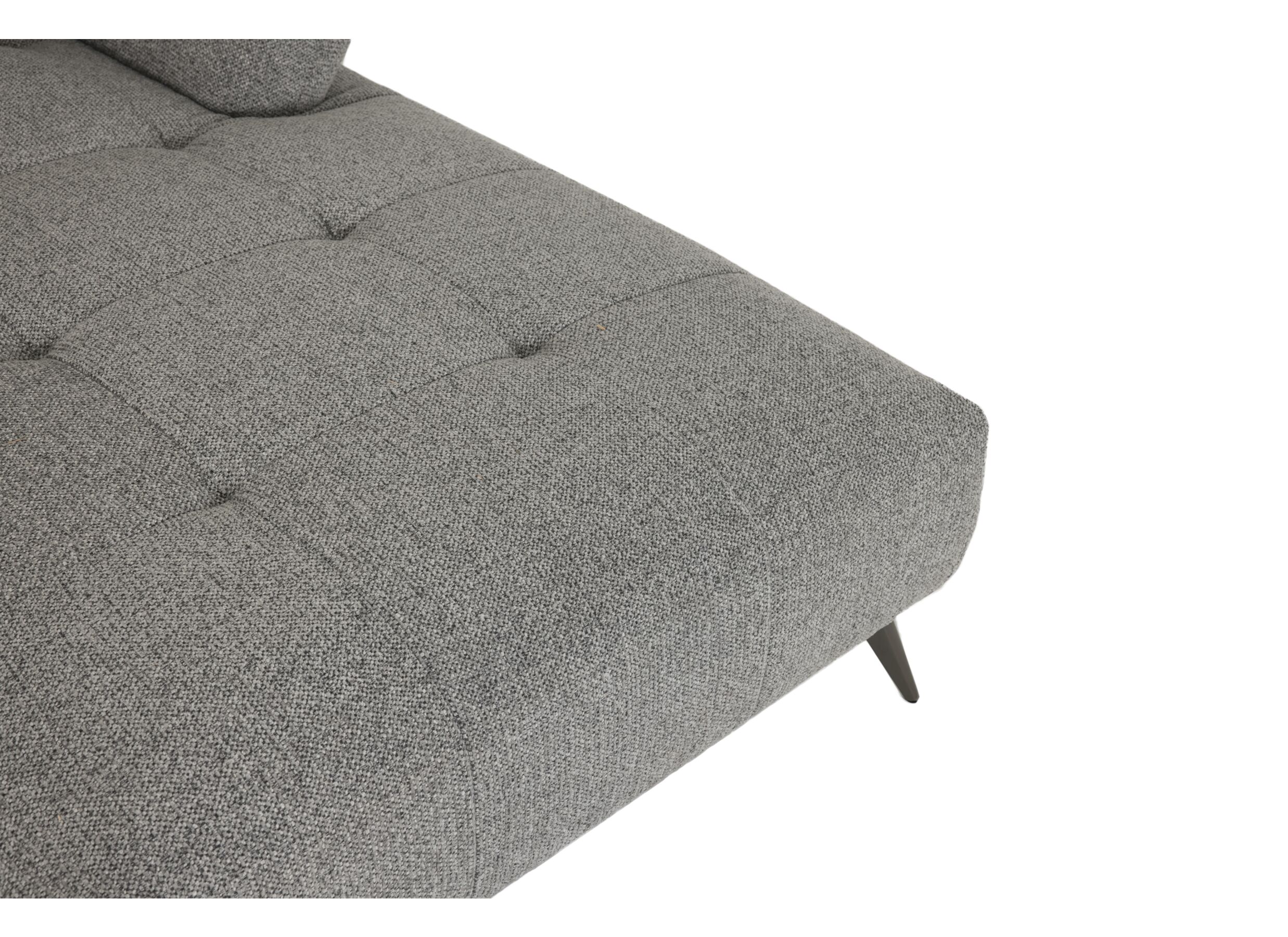 Detail - Canapé d'angle Hedda 283x188cm - tissu - gris foncé