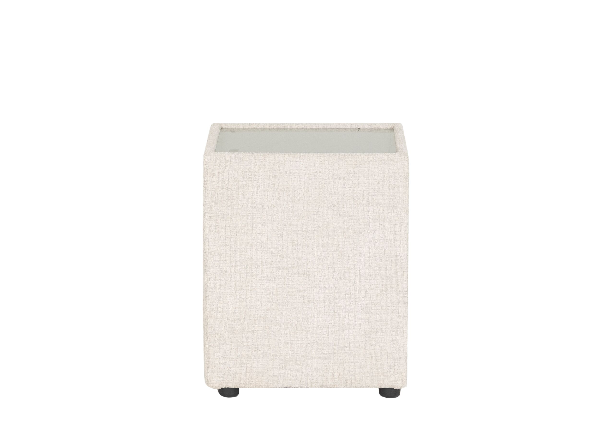 Overzichtsfoto - Nachtkastje Lancy 42,5x45x53cm - stof - beige