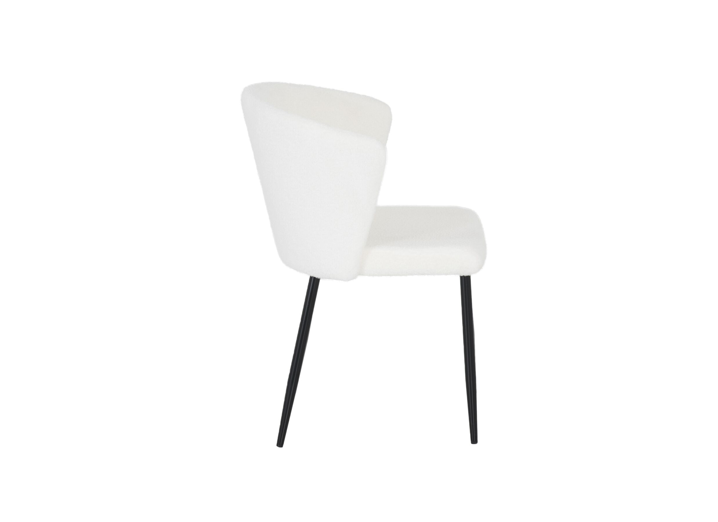 Aperçu - Chaise Gattino 55,5x48x81cm - bouclé - blanc