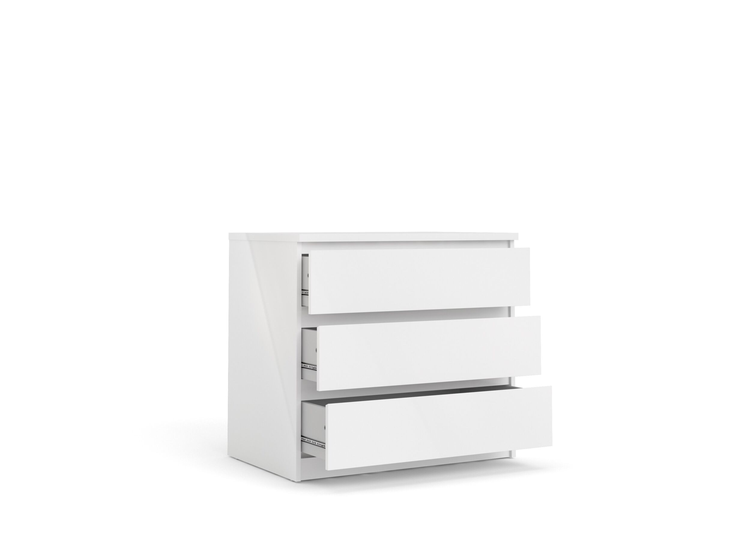 Commode Naia 77x50x71cm - MDF - blanc laqué