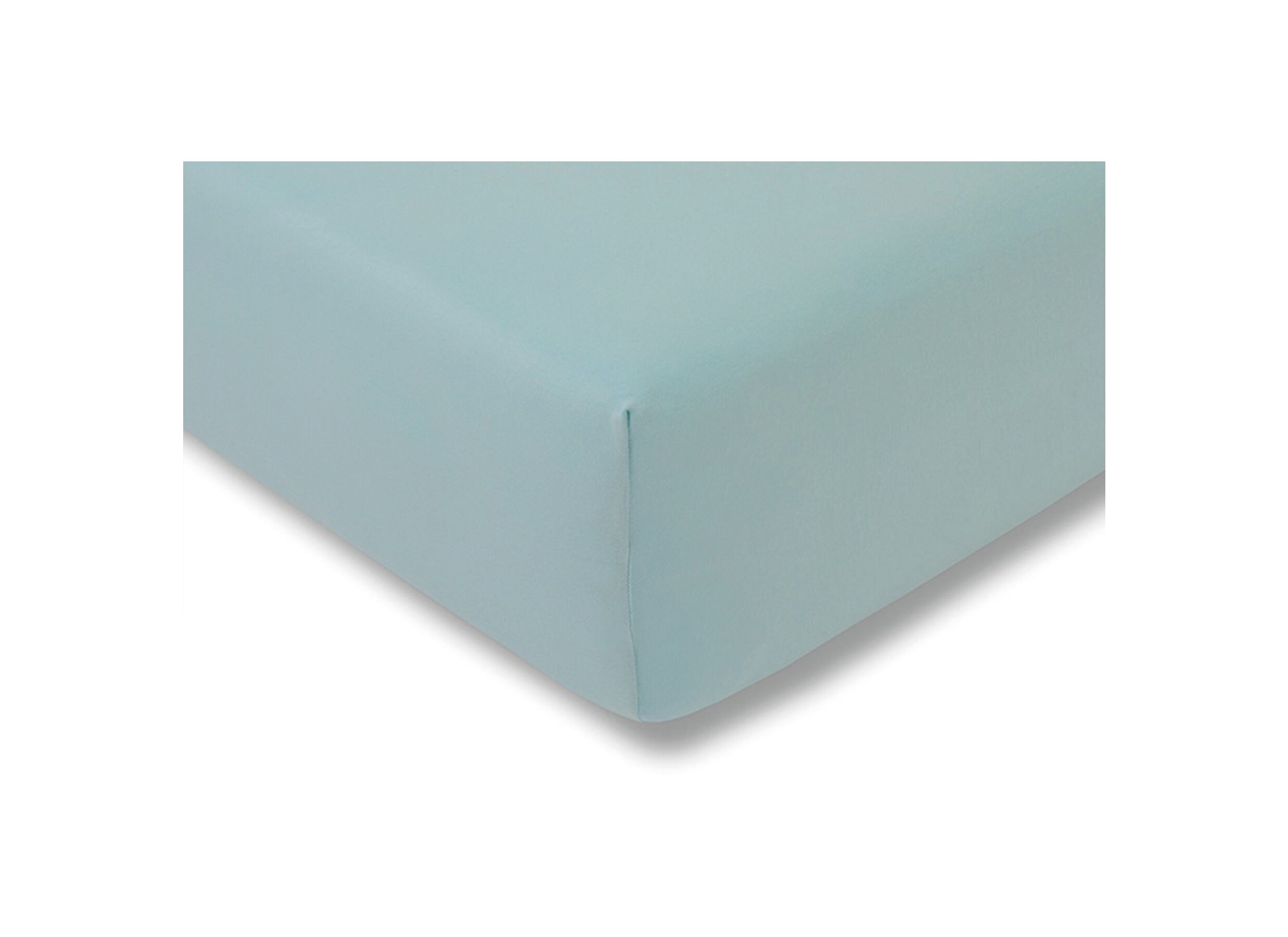 Drap-housse 140/160x200/220cm jersey coton aqua - Drap-housse 140/160x200/220cm jersey coton aqua