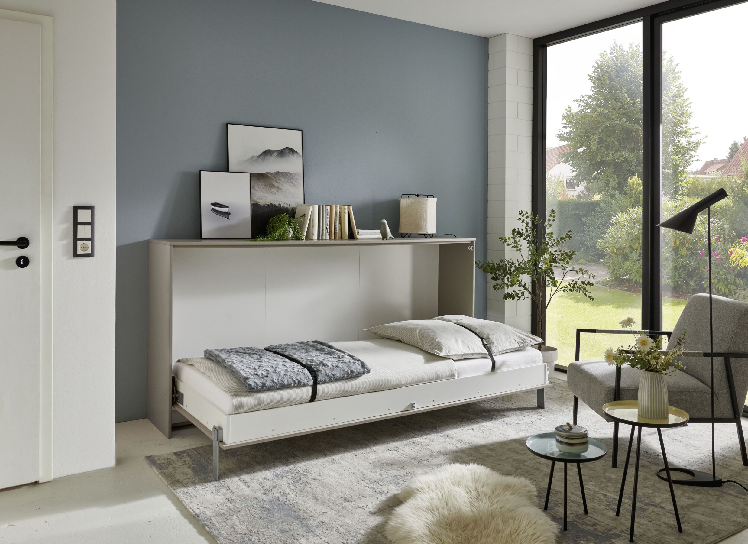 Foto ambiance - Lit pliant Juist 90x200cm - décor - sahara gris