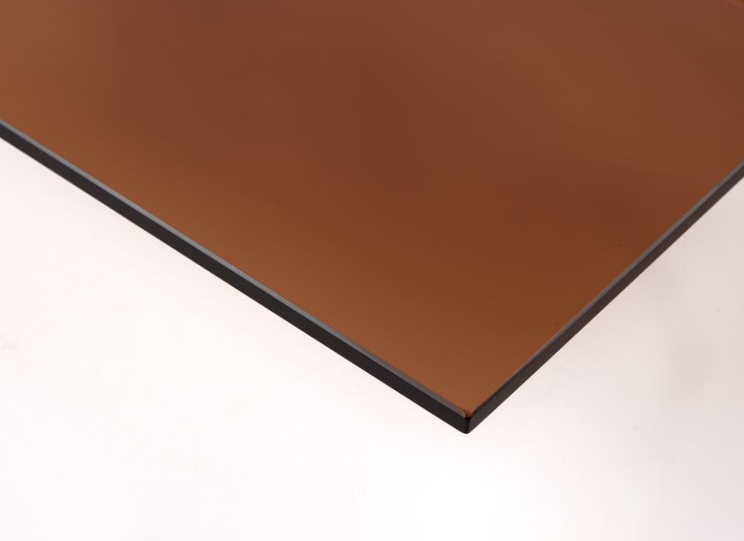 Detail - Table basse 50x35/40x30cm - verre - brun