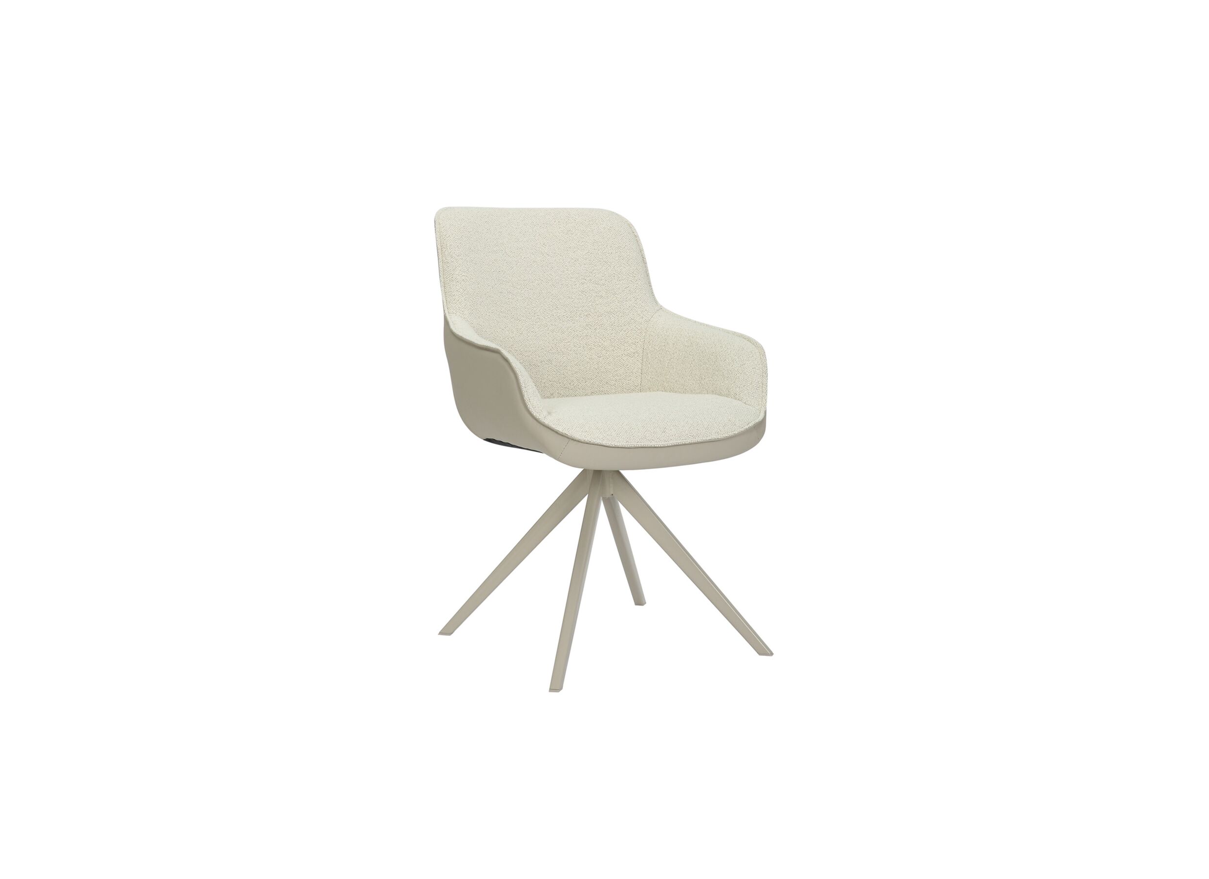 Draaistoel Ergo 58x63x85cm - stof - cream