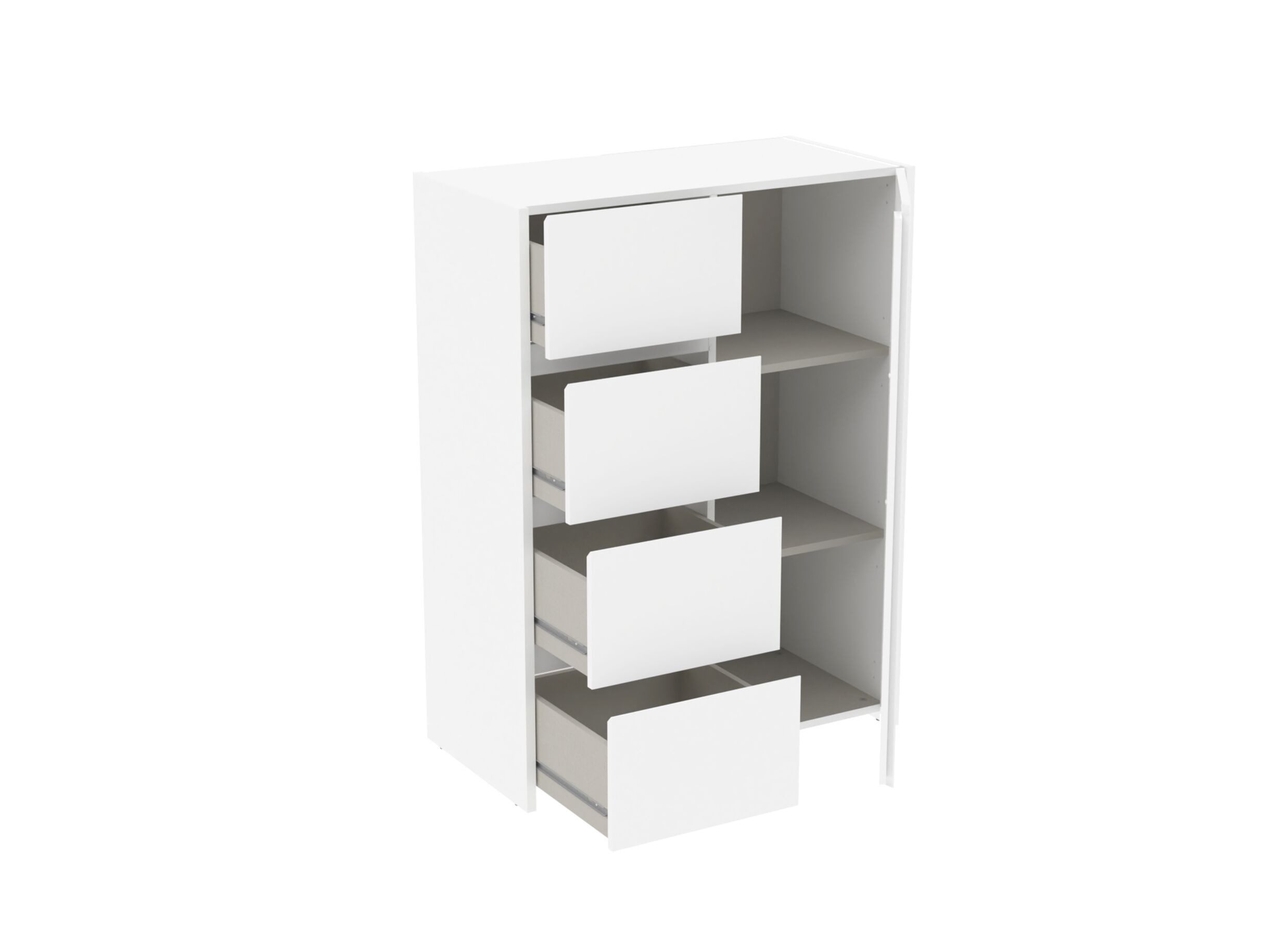 Indeling - Commode Mosaik 80x40x108cm - decor - wit