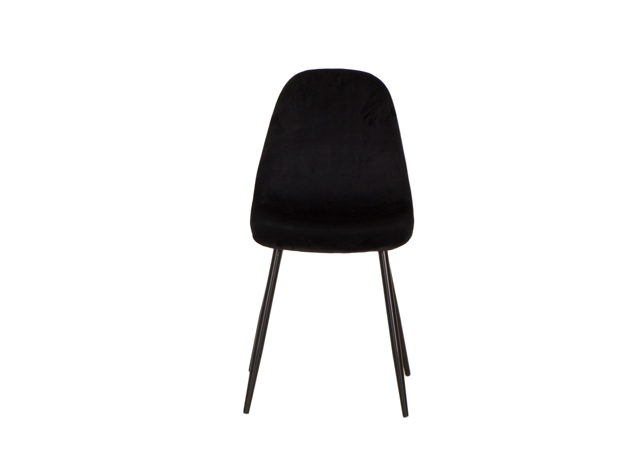 Stoel Charlton 44x53x87cm - fluweel - zwart