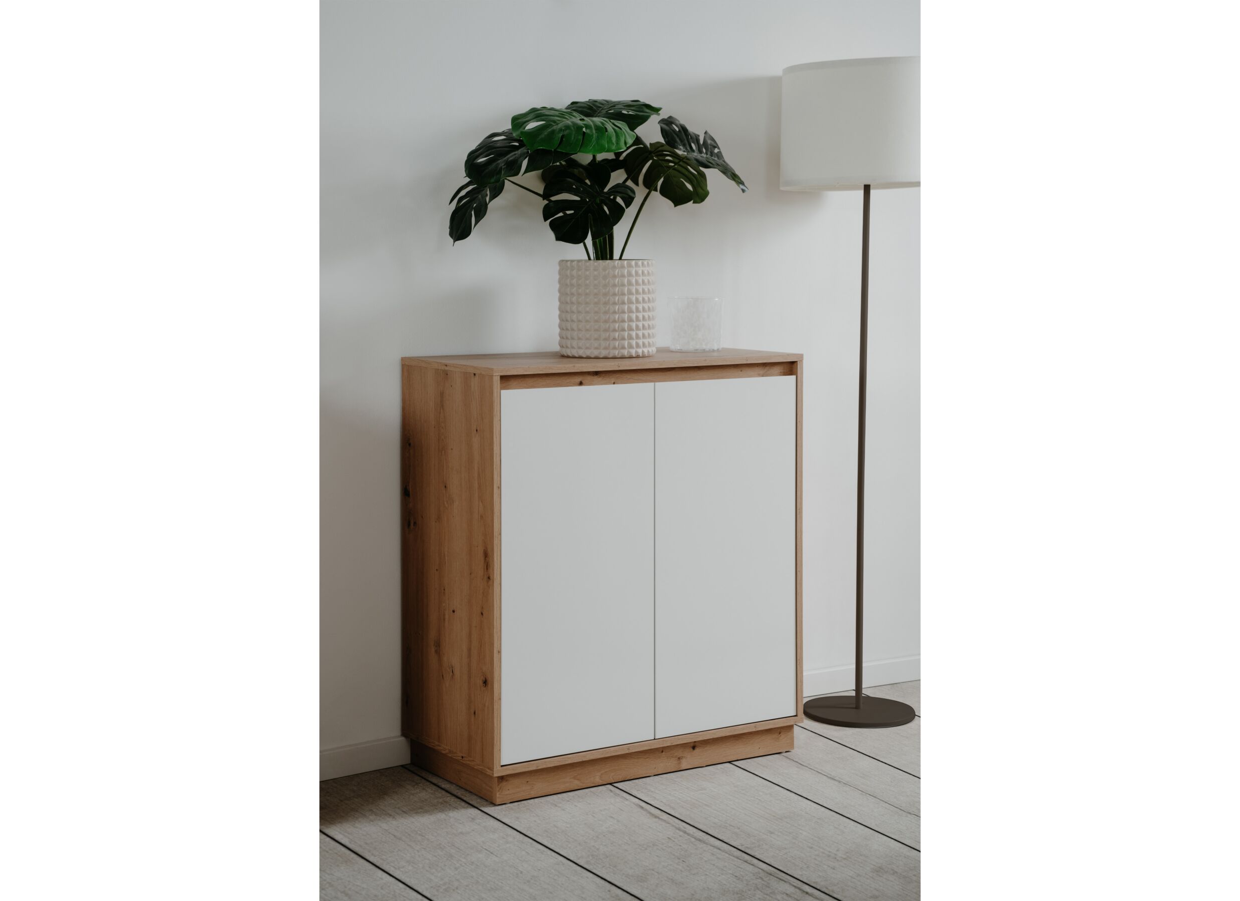 Foto ambiance - Commode Phoenix 79cm - décor - chêne artisanal & blanc