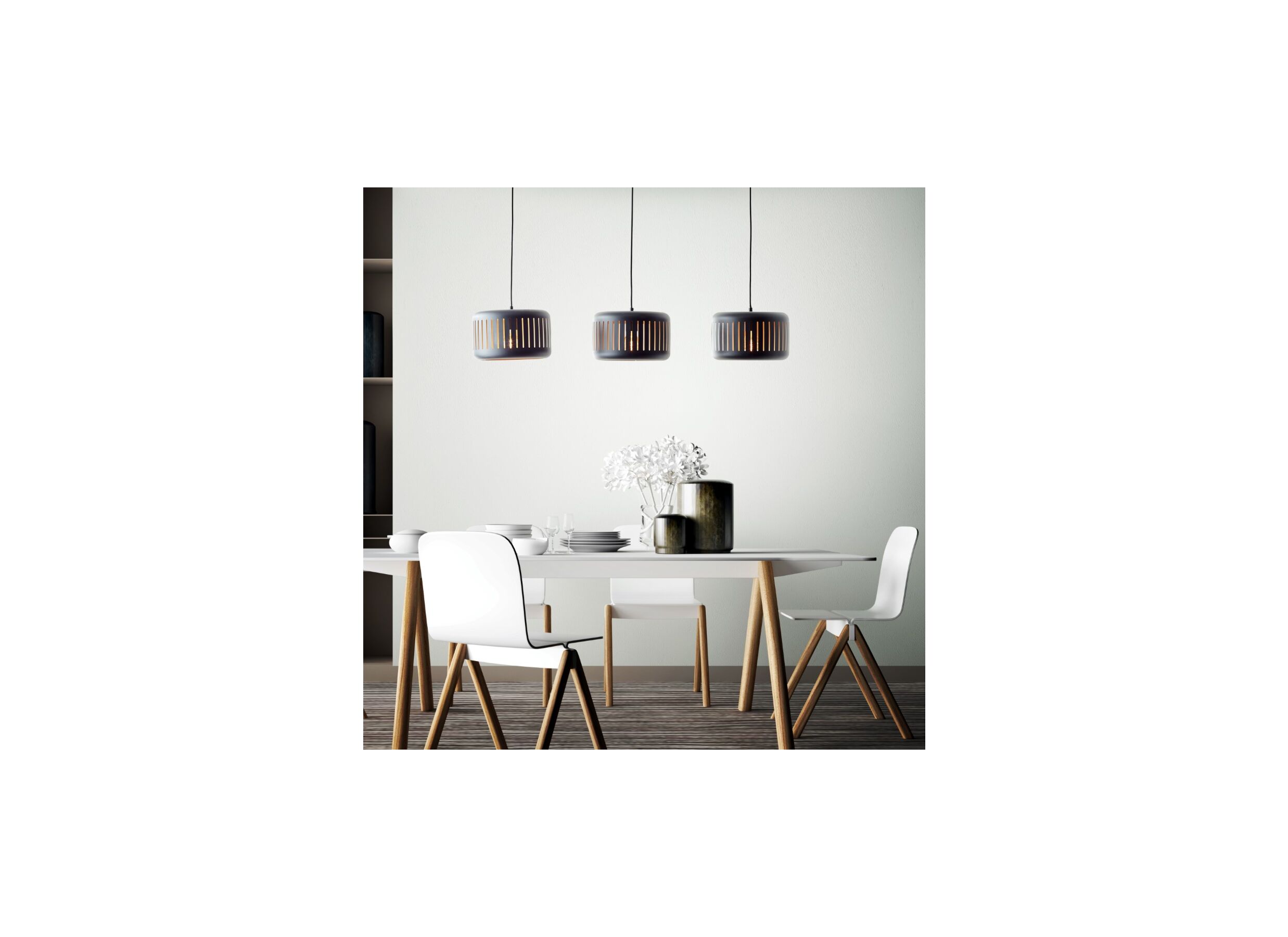 Sfeerfoto - Hanglamp Tyas 110x27x120cm 3x60W E27