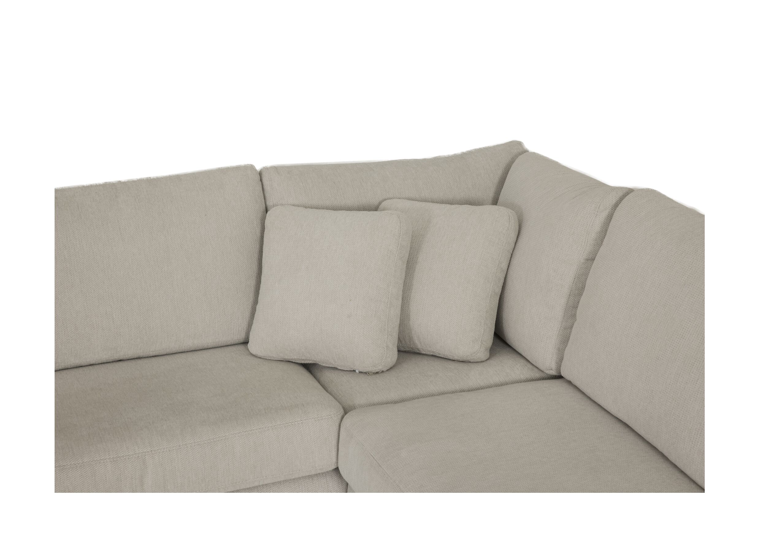 Detailfoto - Hoeksalon Izmir 378x230cm - stof - greige