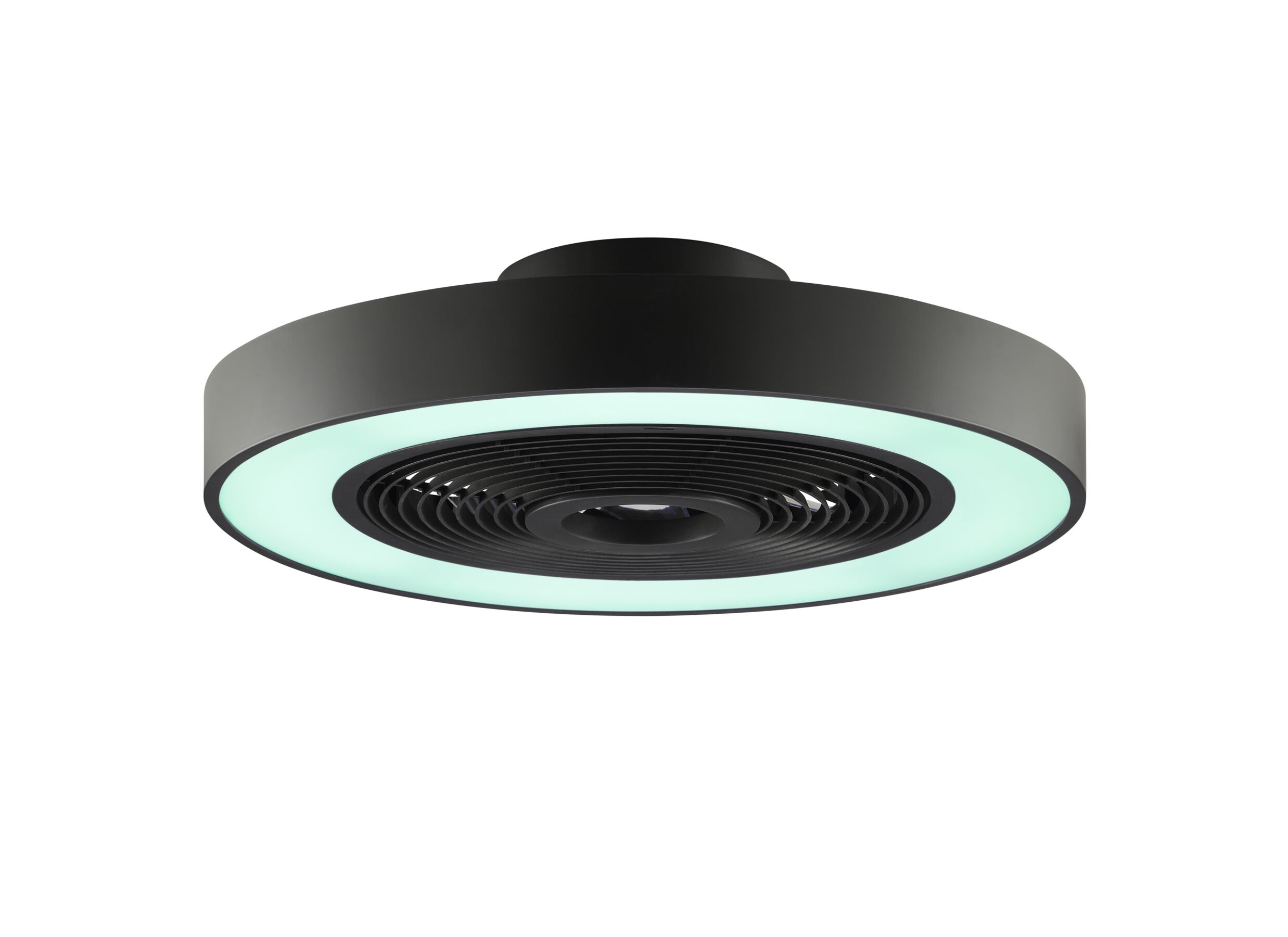 Aperçu - Plafonnier Catania avec ventilateur Ø48,6 - plastique - noir