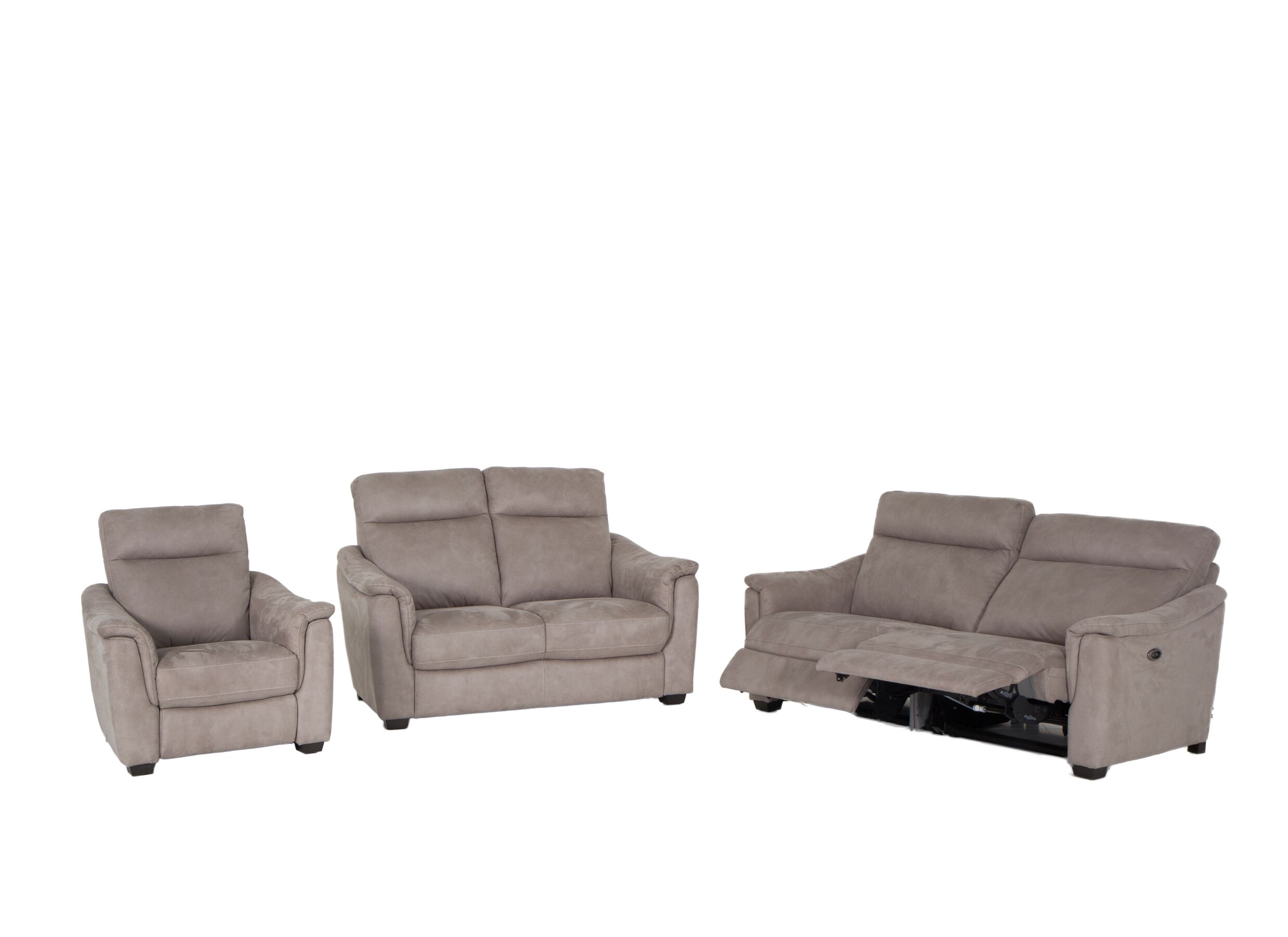 5+2+1-zit tissu gris avec relax - Canapé Centanni 2,5+2+1-zit - tissu - gris avec relax