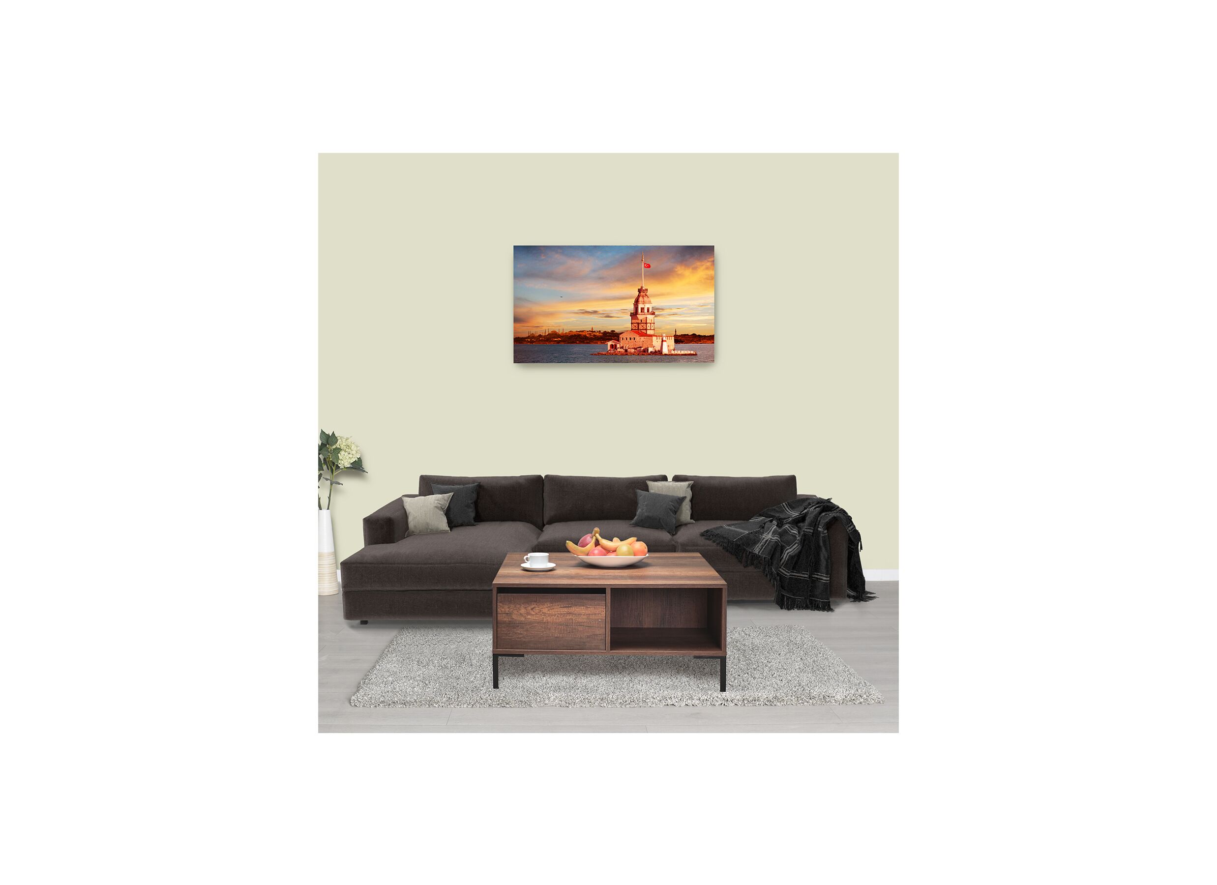 Salontafel Aires 90x90cm - melamine - walnoot