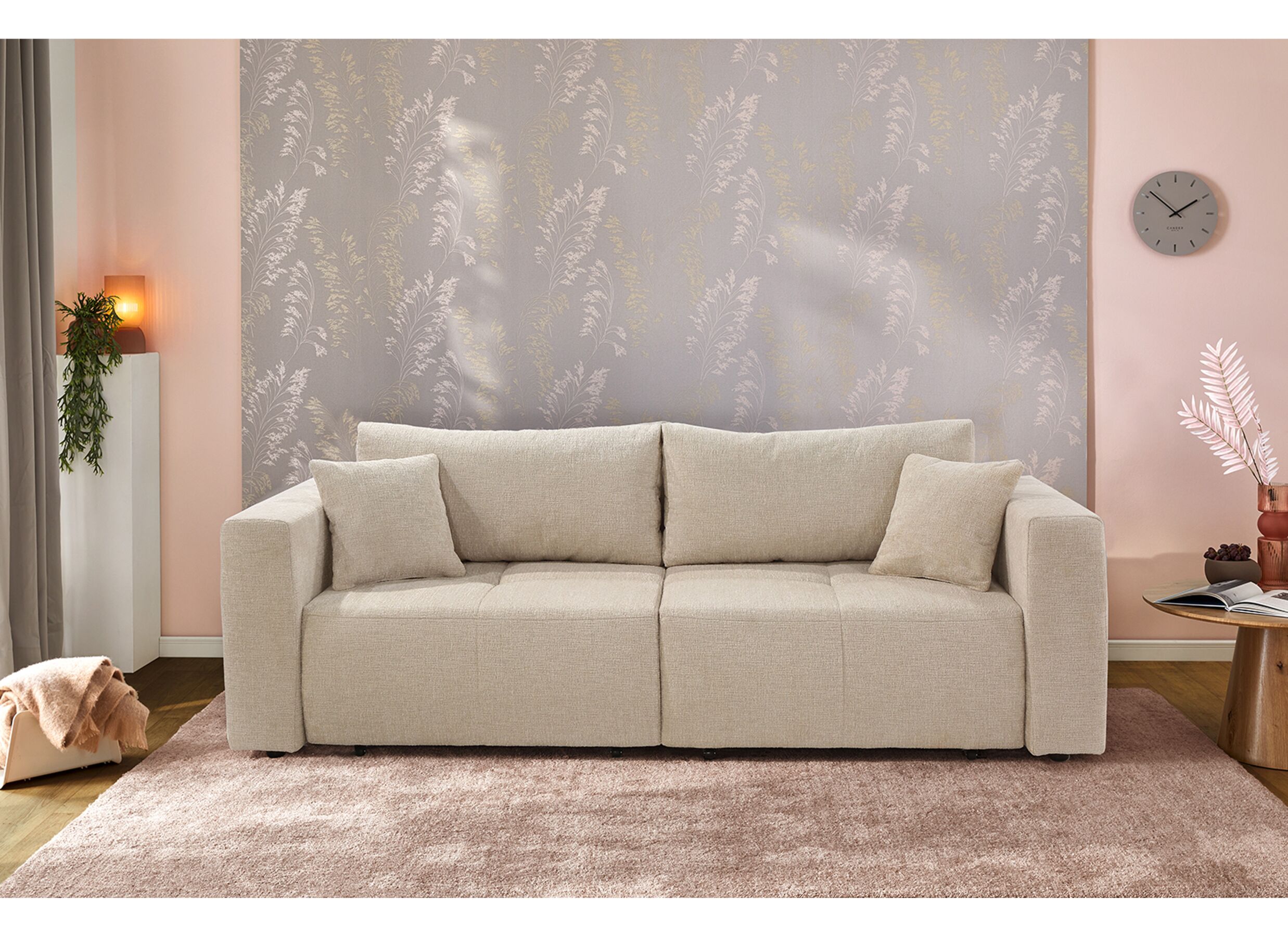 Sfeerfoto - Zetel Relax Bigsofa 4-zit - stof - chenile beige