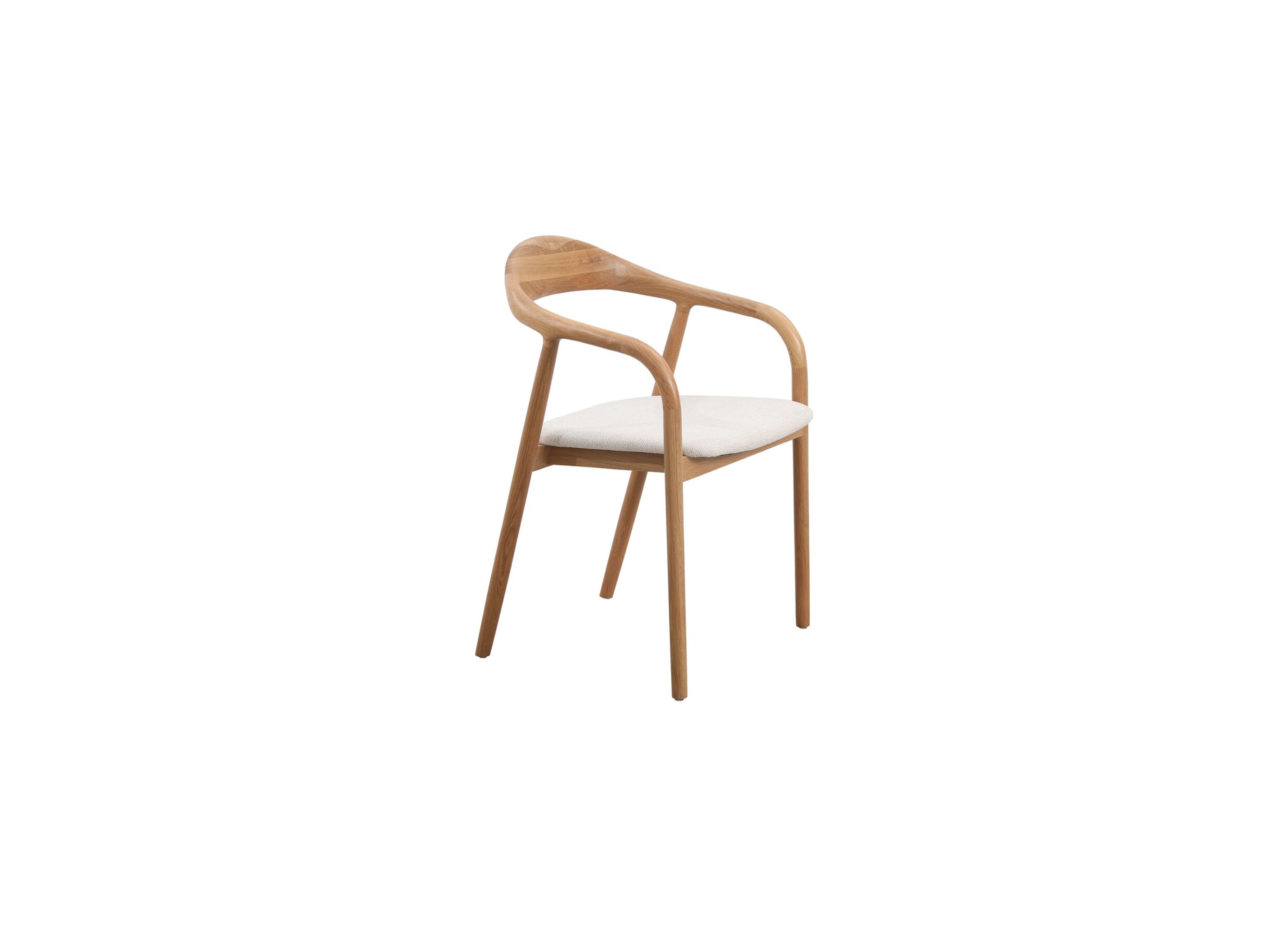 Hoofdfoto - Stoel Donna 56,5x53x79,4cm - eik fineer & polyestervezel - beige
