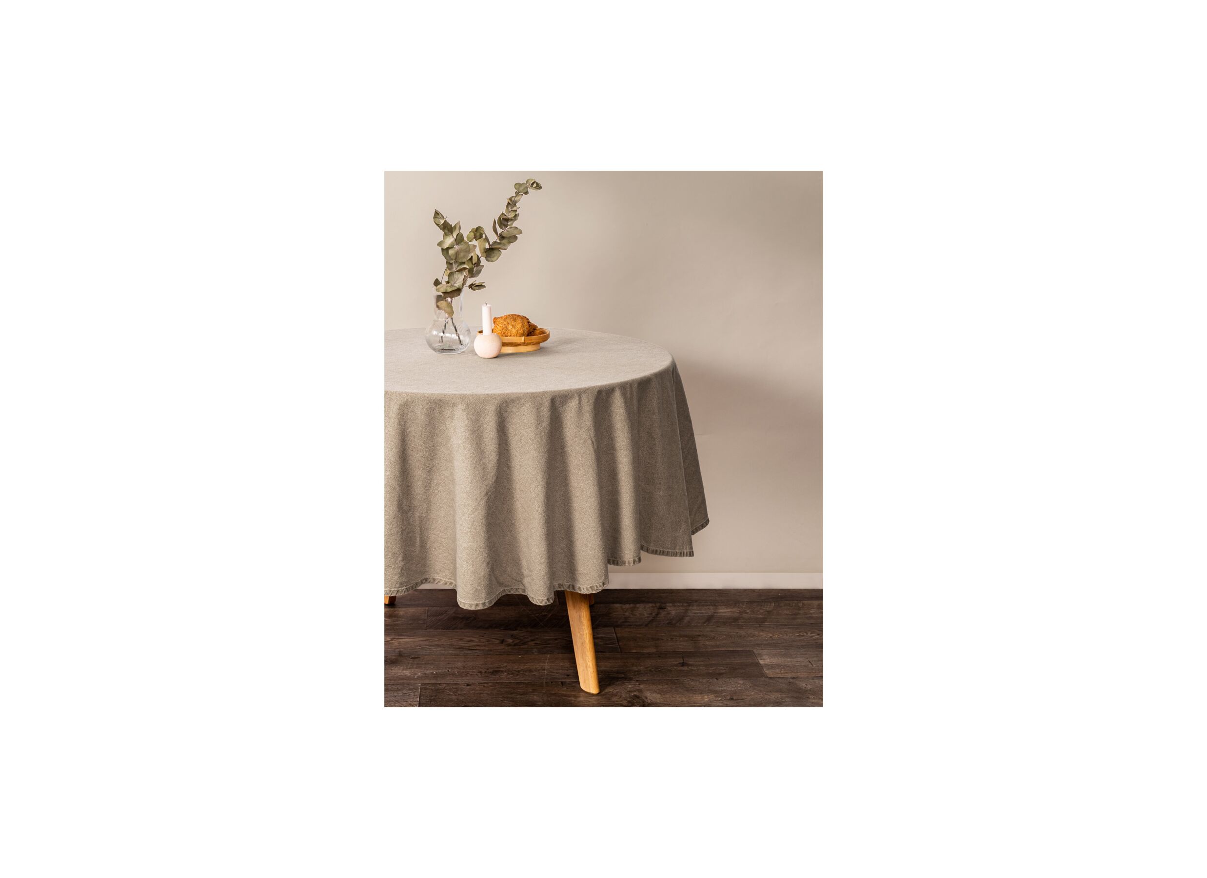 Tafelkleed Myrna Ø180cm taupe