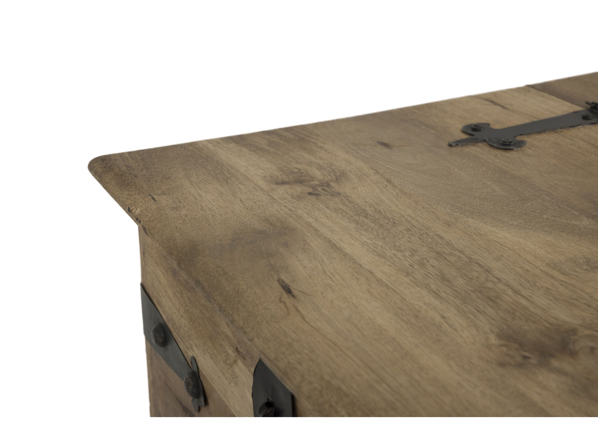 Detailfoto - Salontafel Cyclops 118x53cm - hout massief - naturel