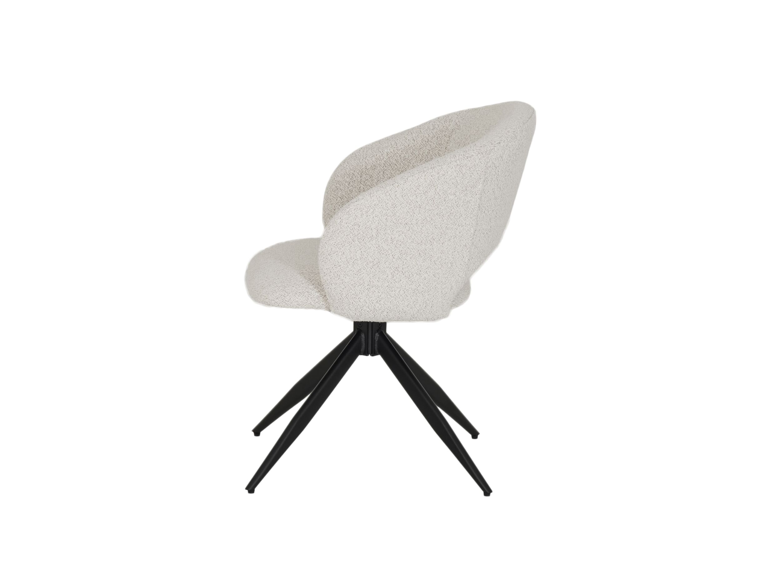 Aperçu - Chaise pivotante Pilar 60,5x58,5x78,5cm - tissu - beige