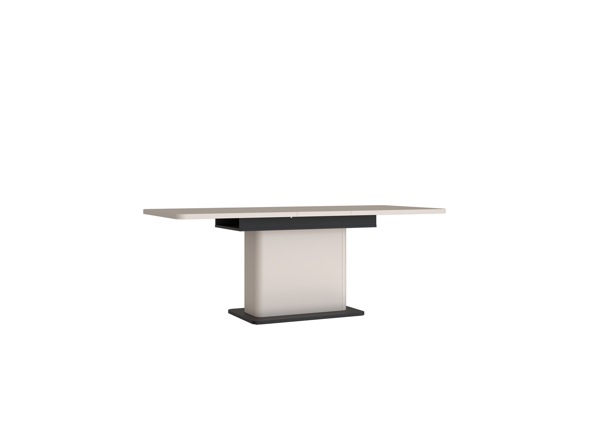 Table Vodol 160/200x90cm - panneau décor - sable/noir
