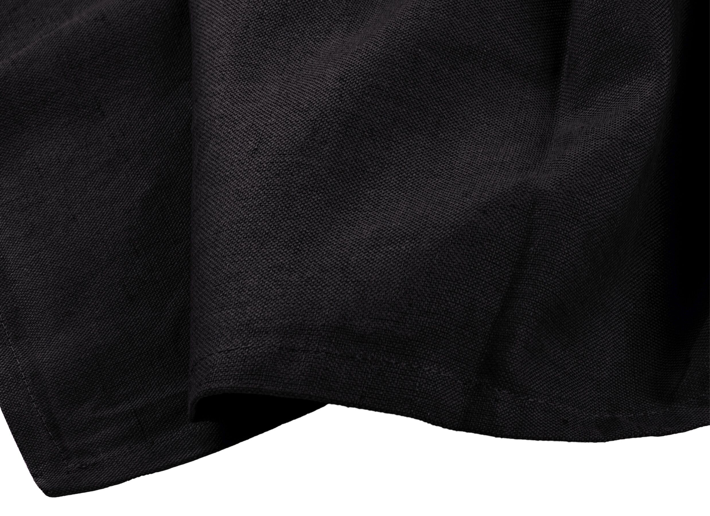 Detail - Nappe WOW Essence Midnight 2pc 150x250cm - coton & lin - noir