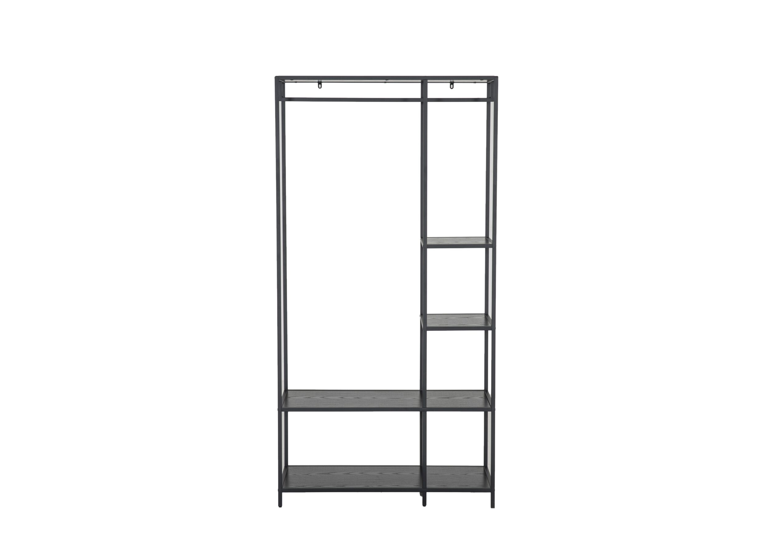 Overzichtsfoto - Kledingrek Gallo 90x40x178cm - melamine metaal - zwart