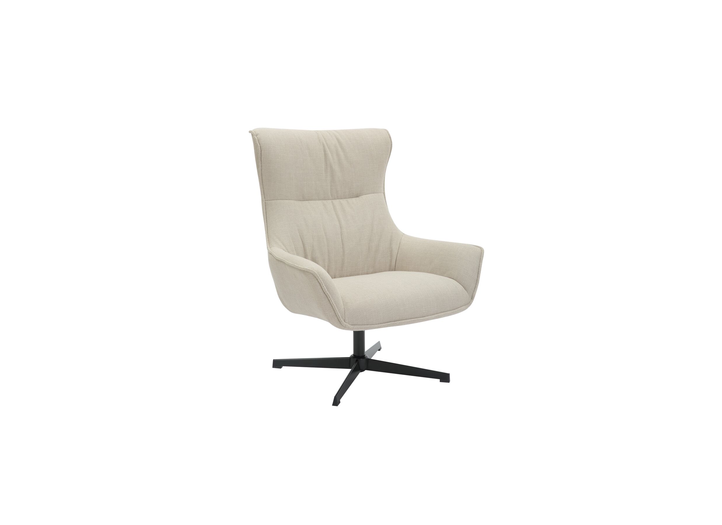 Chaise pivotante Crucible tissu créme - Fauteuil pivotant Crucible 85x83x103cm - tissu - crème