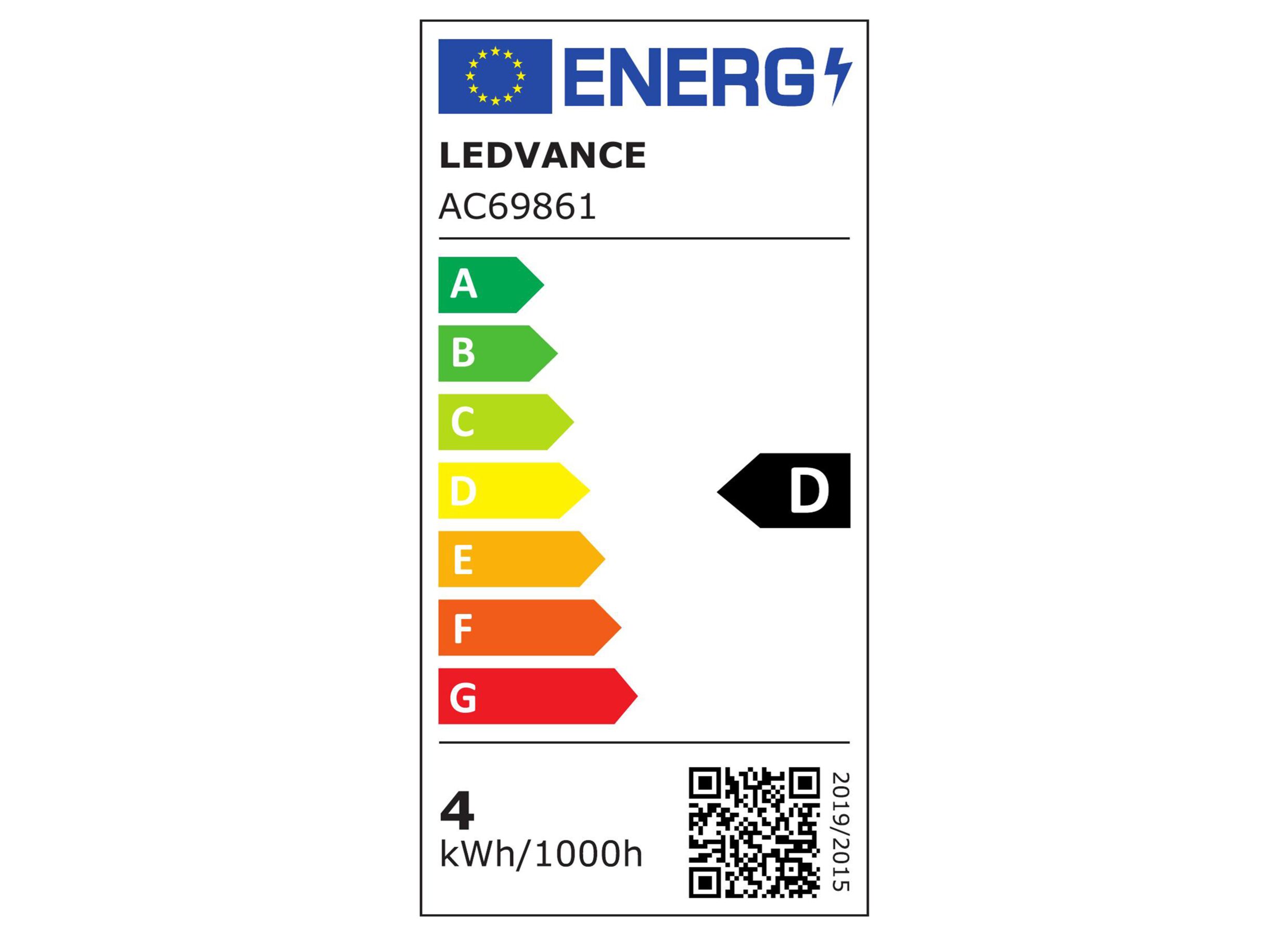 Energielabel - Ledlamp Retro 3,4W E14