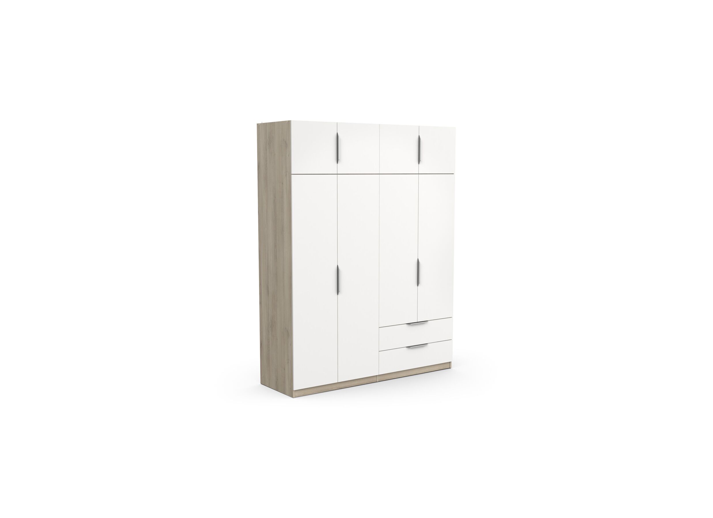 Garde-robe Ghost 157cm - Garde-robe Ghost 157cm - décor - chêne kronberg/blanc