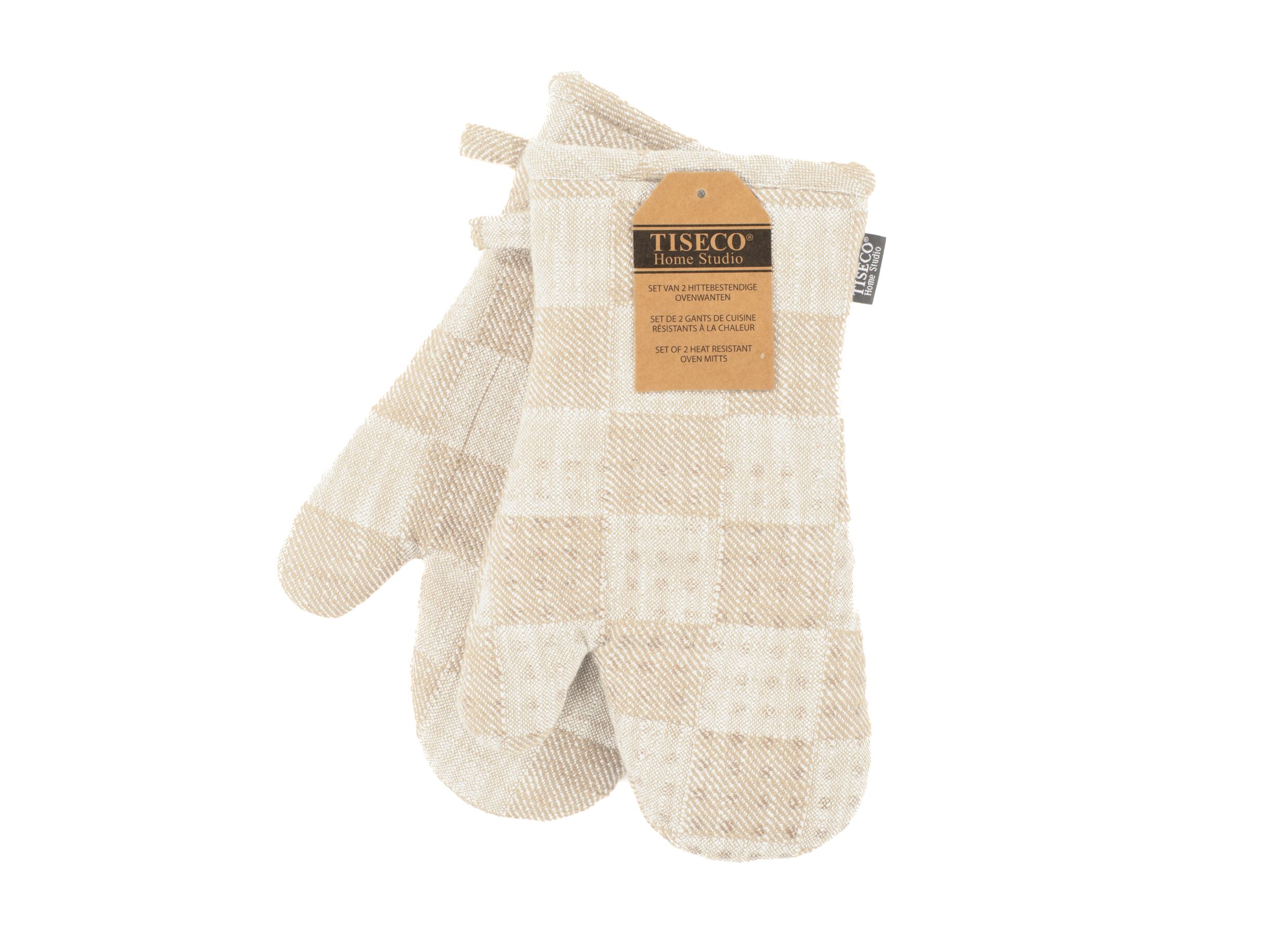 Ovenwant Harriet 18x32cm - katoen - beige set van 2 - Gant isolant Harriet 18x32cm - coton - beige lot de 2