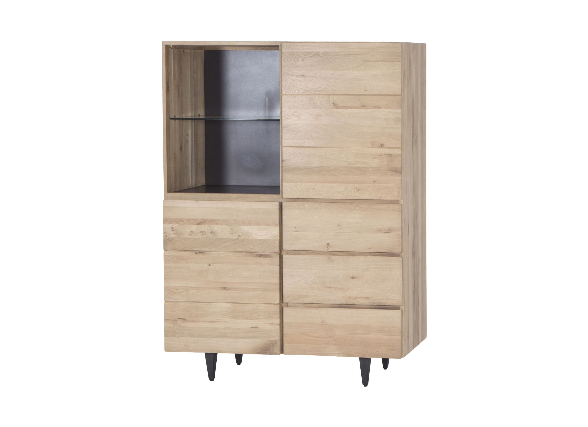 Meuble Bar Palacio 125cm - Meuble Bar Palacio 125cm - chêne massif/décor - naturel
