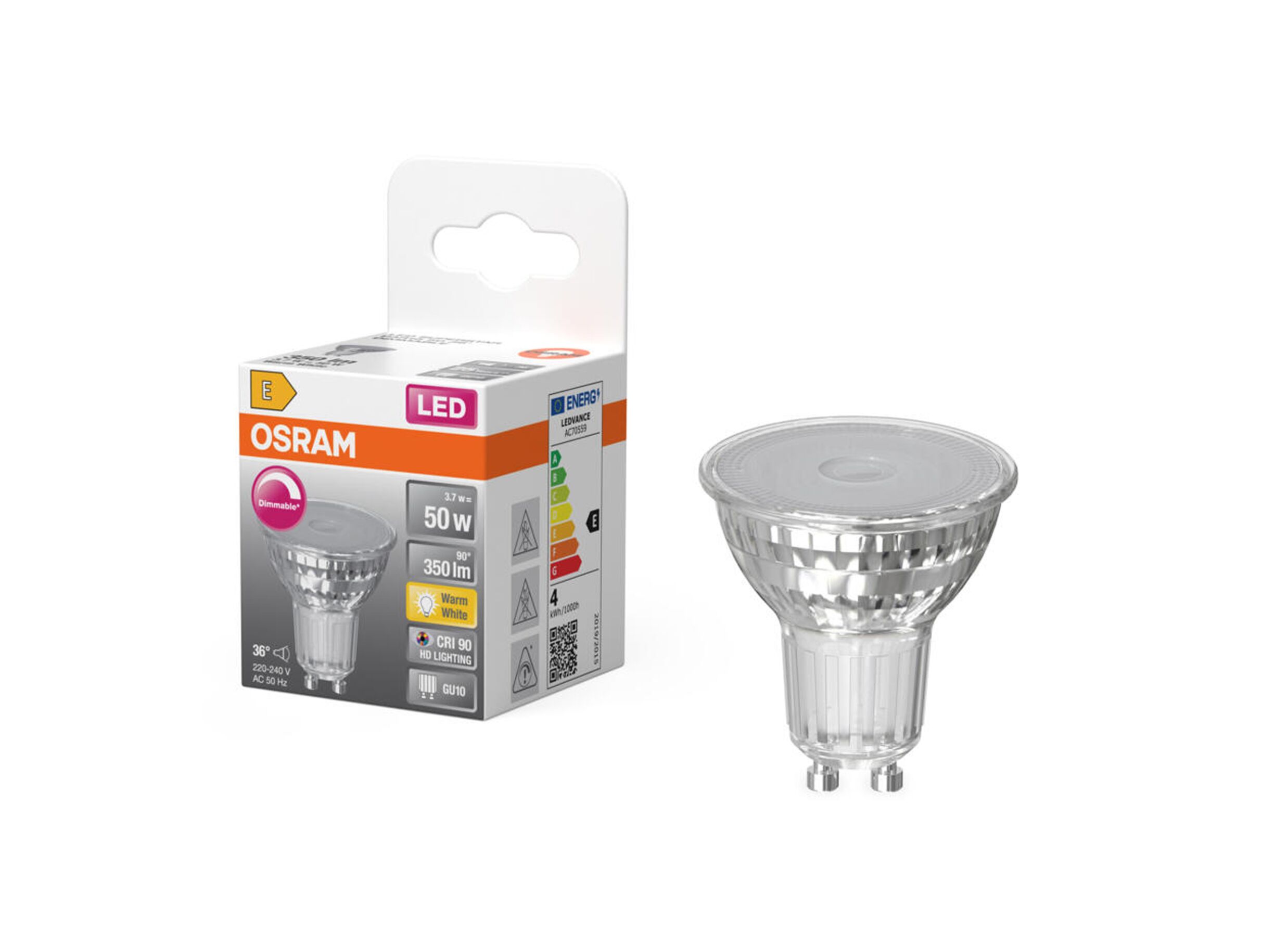 Aperçu - Ampoule LED 3,7W GU10