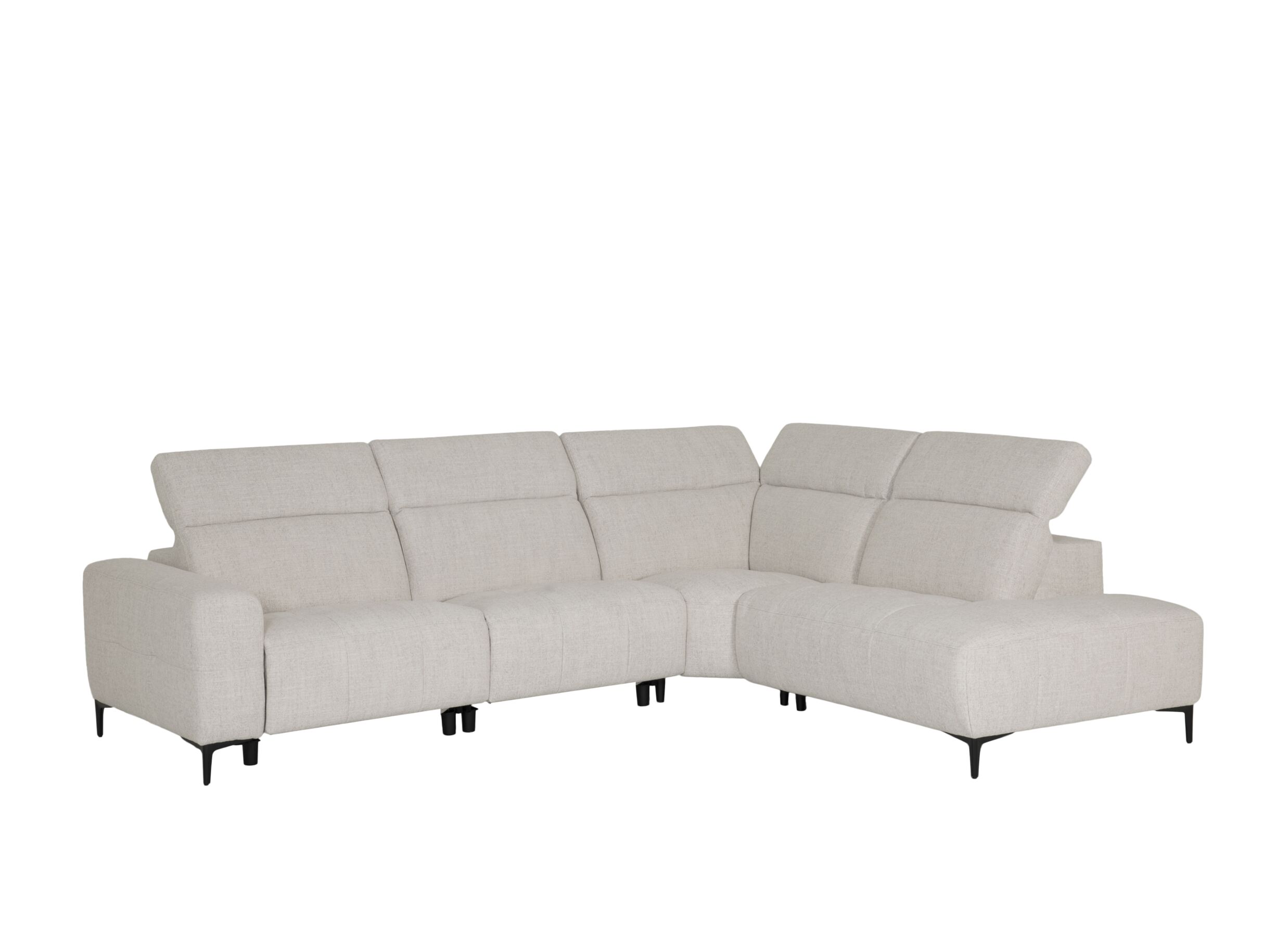 Overzichtsfoto - Hoeksalon Knight 317x255cm - stof - beige