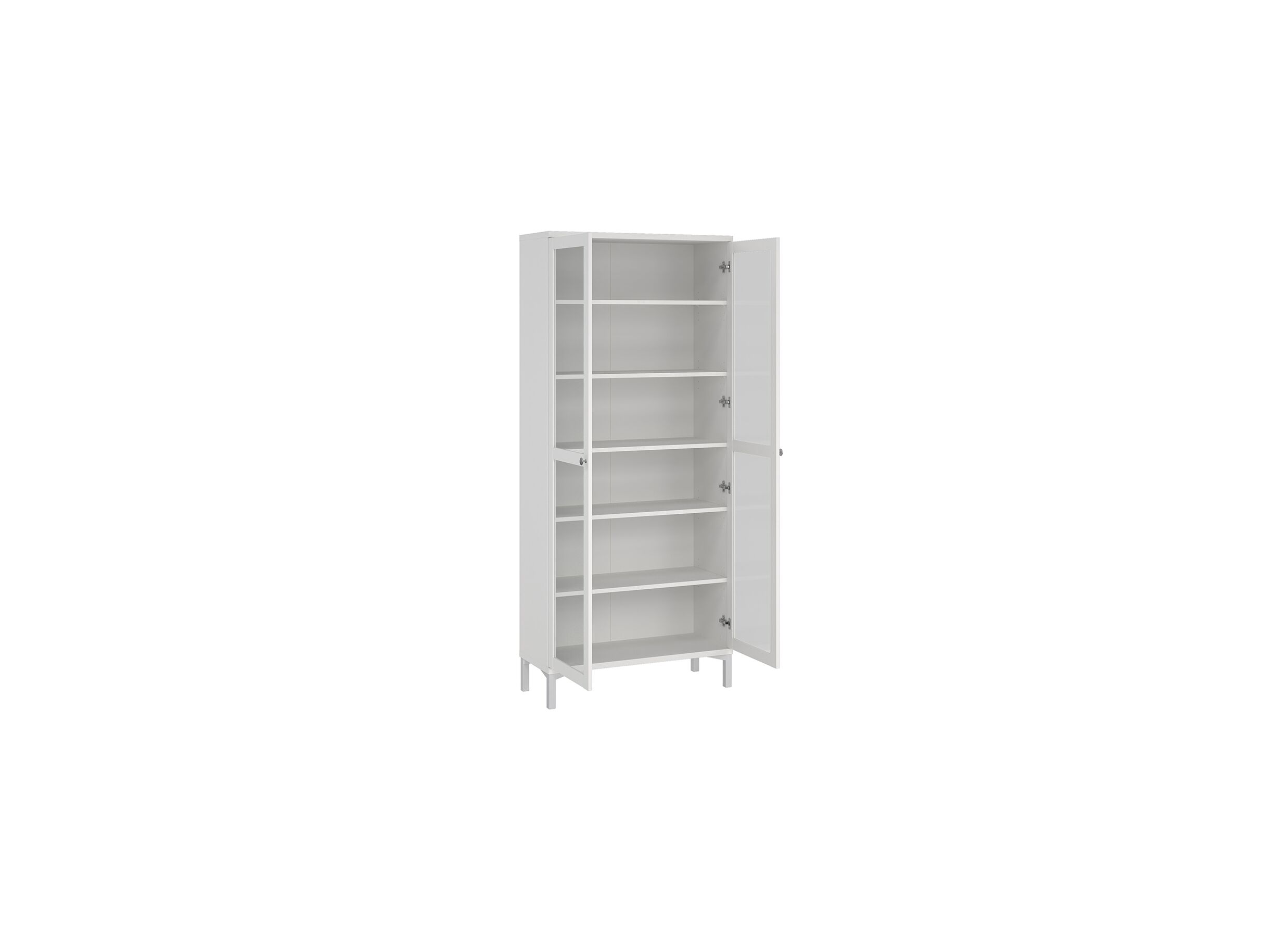 Vitrinekast Roma 89cm - decor - wit