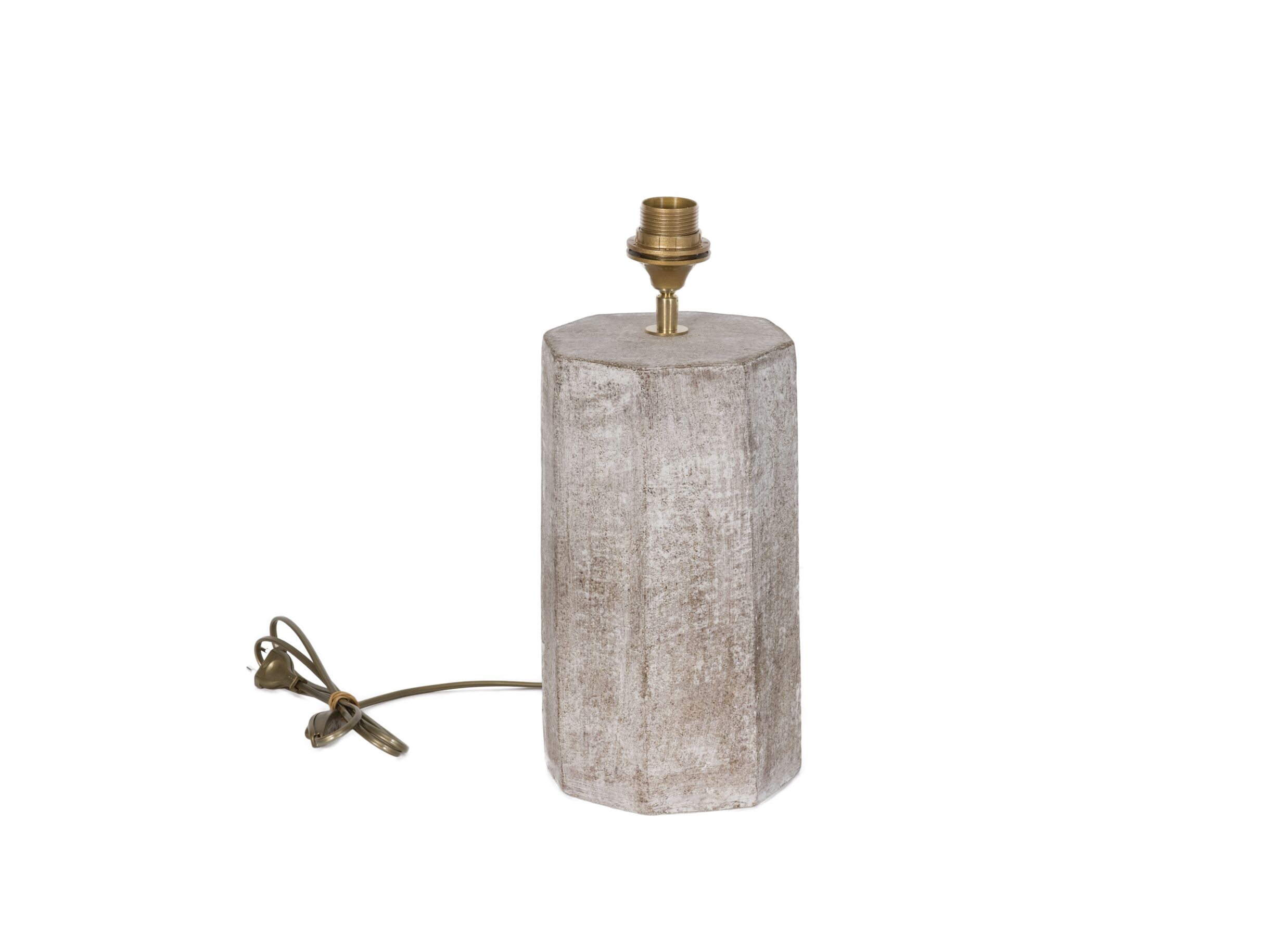 Plus Important - Pied de lampe E27 Ø17x37cm - pierre - gris