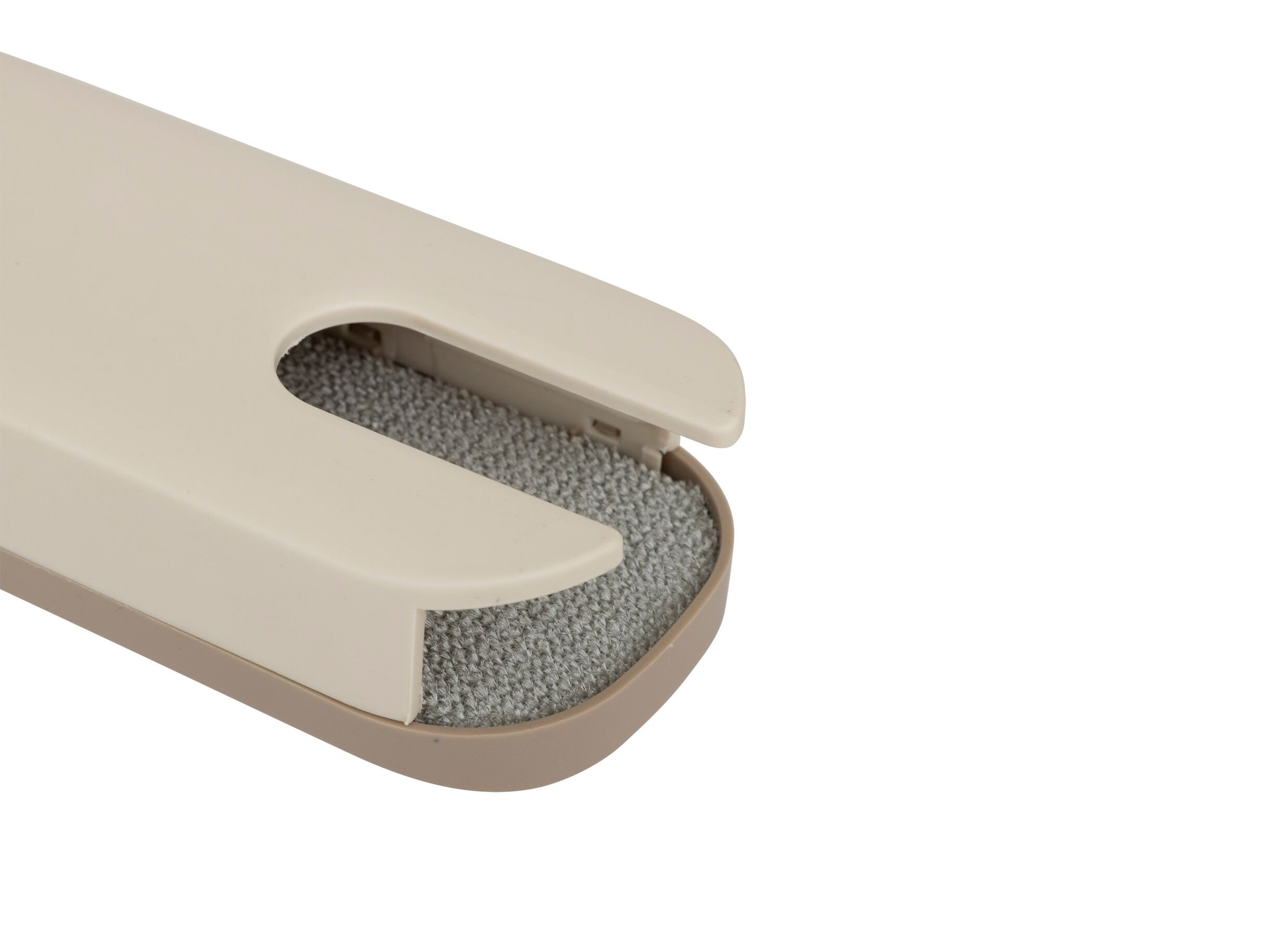 Detail - Brosse textile 7,3x4x34,5cm - bambou et plastique - gris