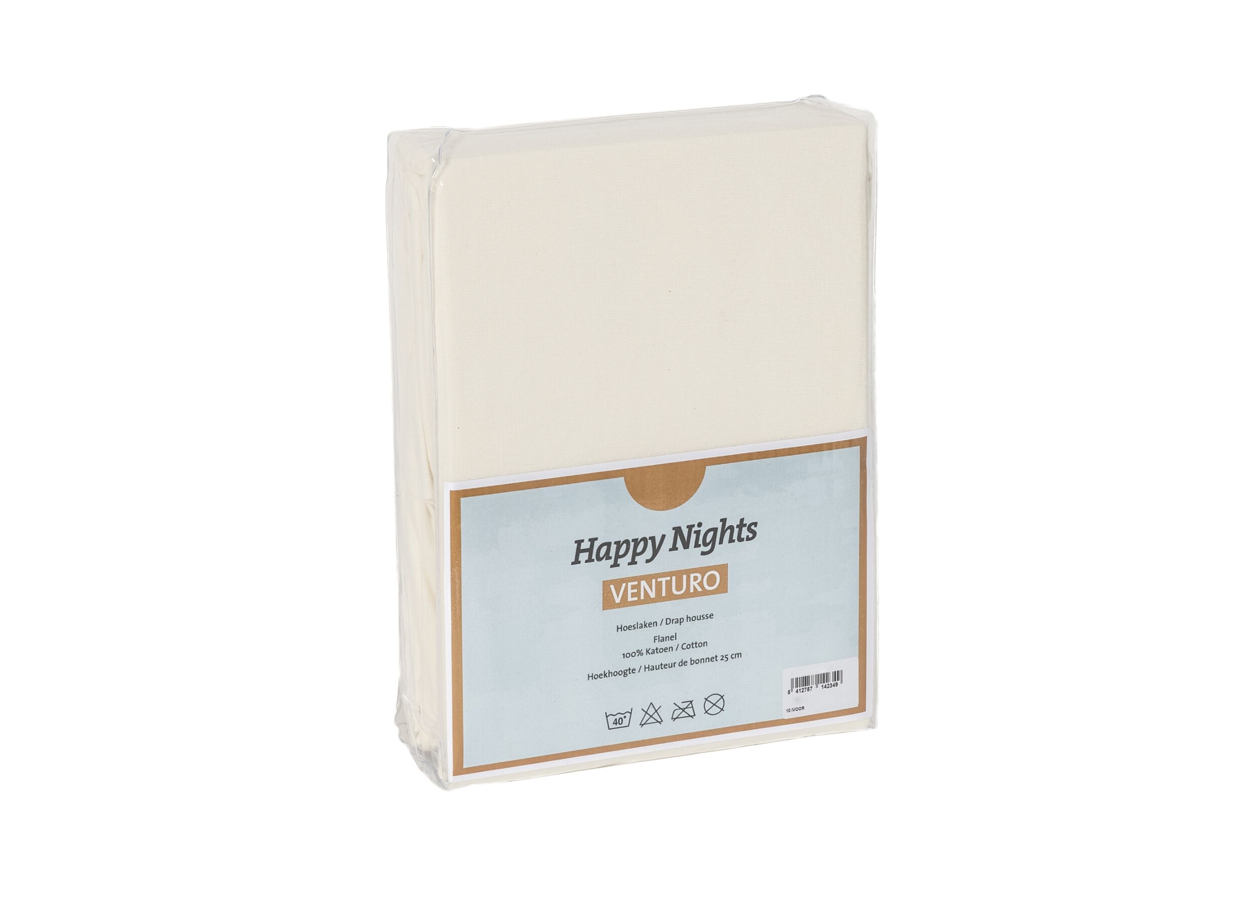 Plus Important - Drap-housse Venturo 90x200cm - flanelle - ivoire