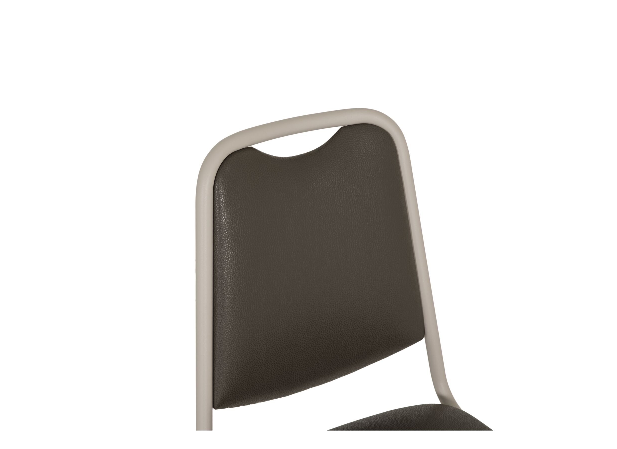 Detail - Chaise Sunny 44x54x89cm - similicuir - taupe foncé